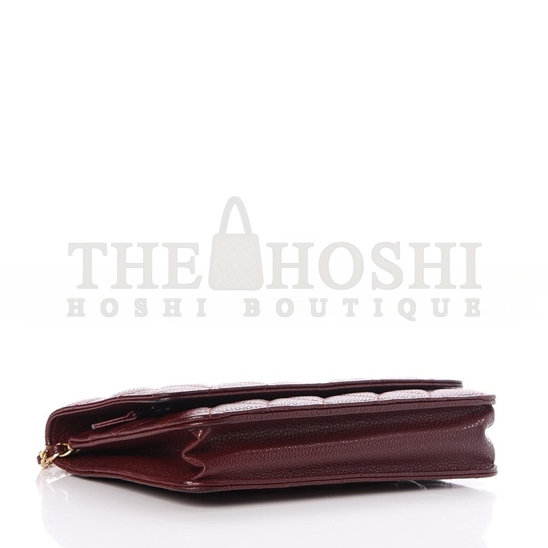 Ch**el CLASSIC WALLET ON CHAIN GRAINED SHINY CALFSKIN AP4241 (19.5*12*4cm) Master Quality