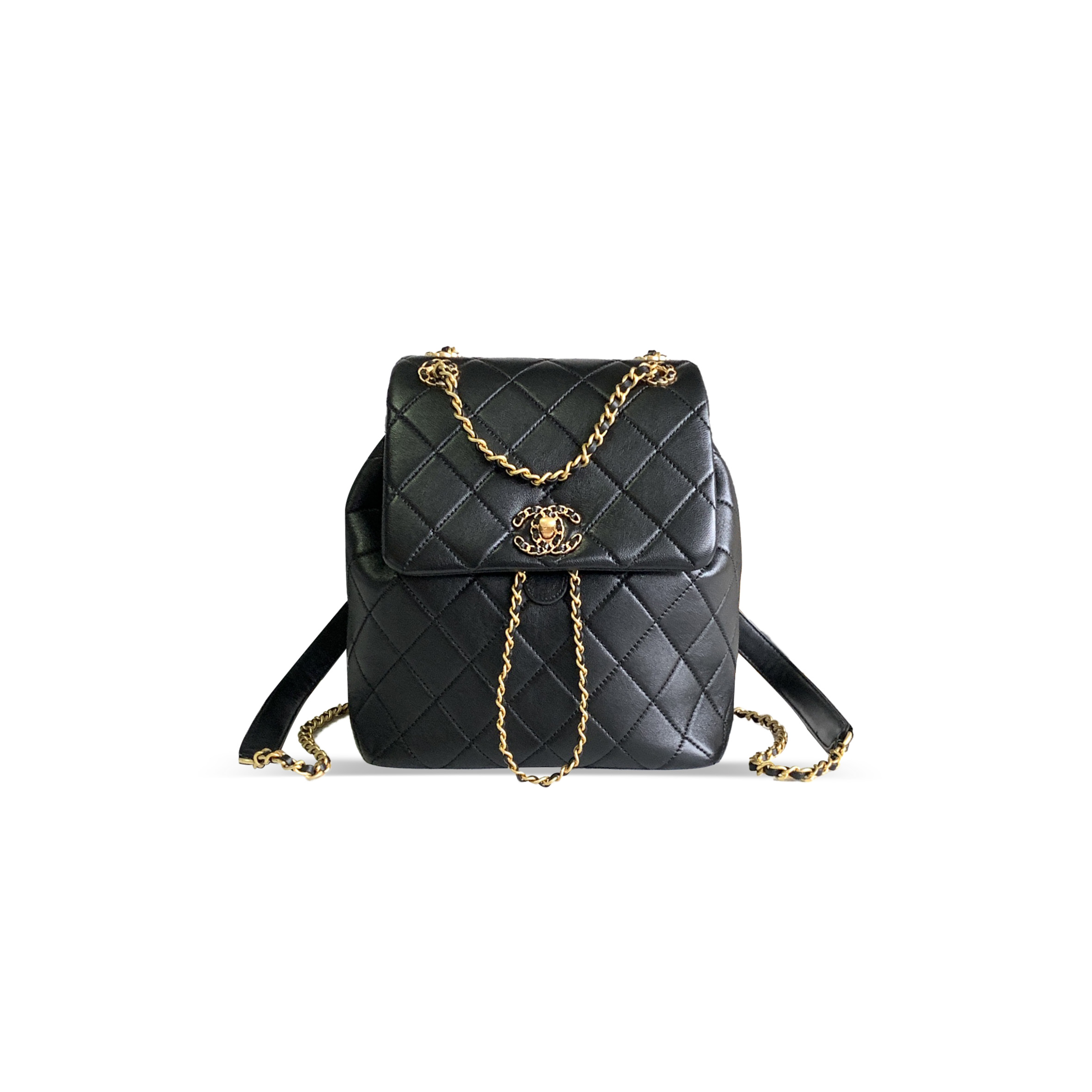 Ch**el 19 DRAWSTRING CHAIN BACKPACK AS4762 (25*23*13cm) Master Quality