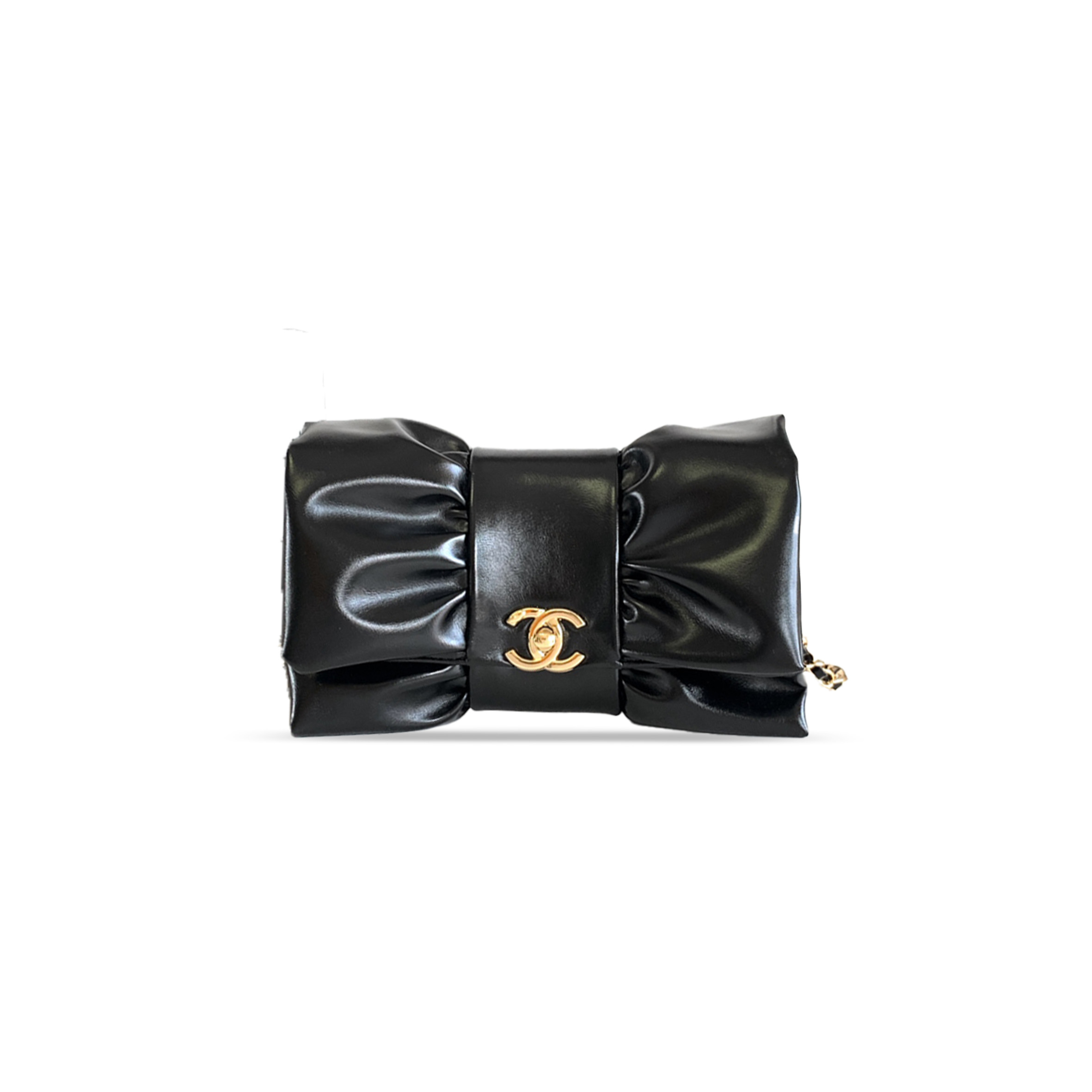 Ch**el 24B EVENING BAG SHINY LAMBSKIN AS5129 (22*15*4cm) Master Quality