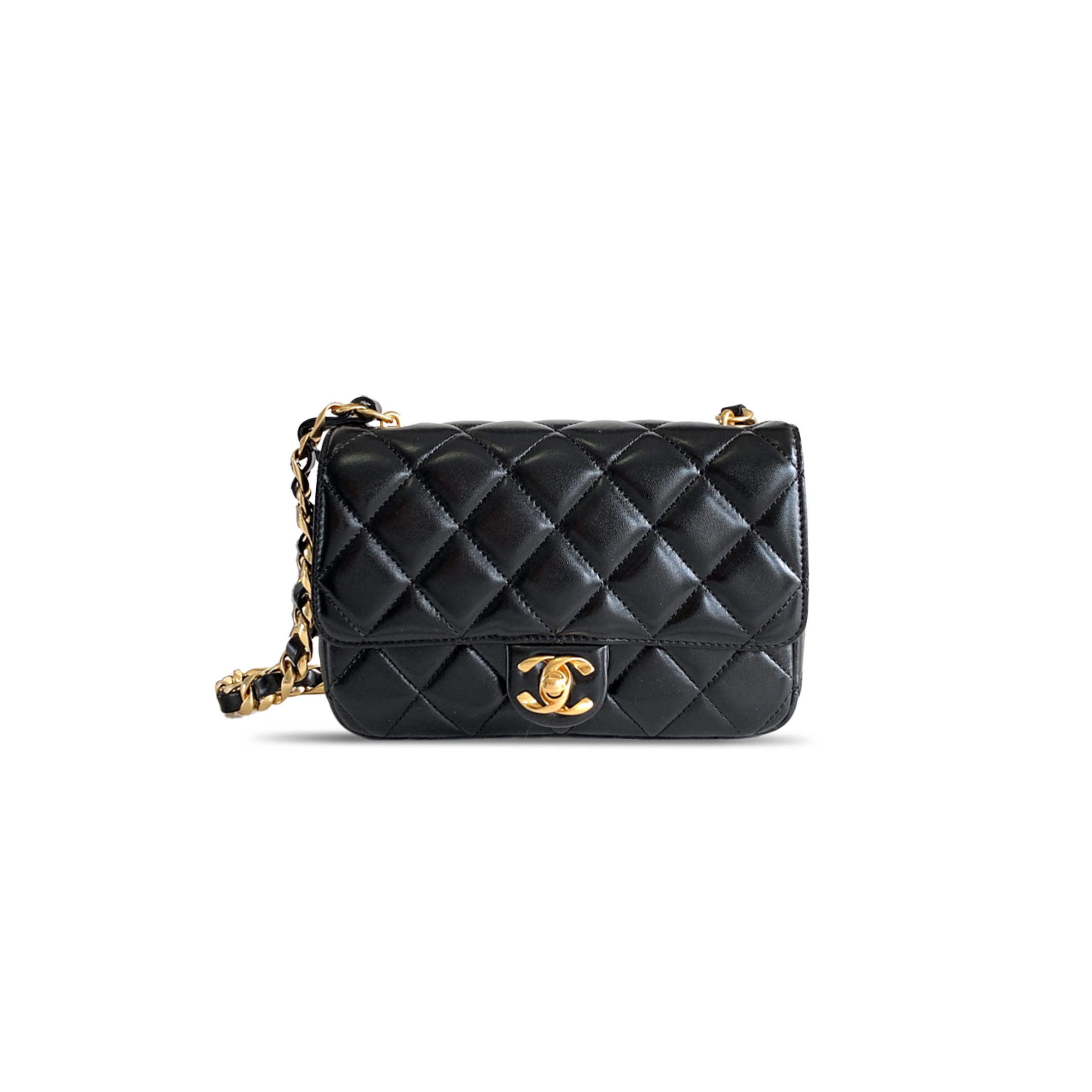 Ch**el 24B CLASSIC THICK WALLET ON CHAIN FLAP BAG 2974801 (20*13*4.5cm) Master Quality