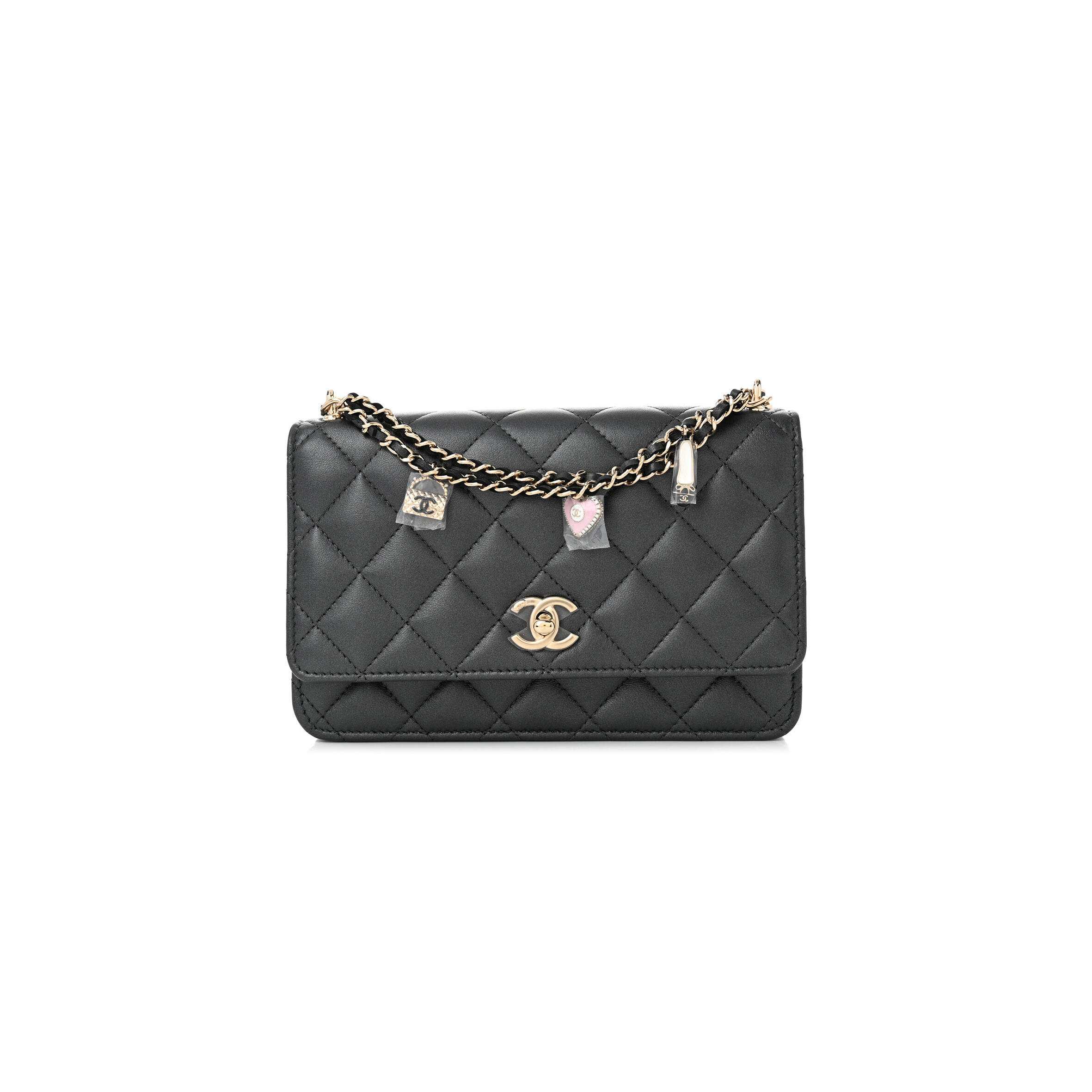 Ch**el WALLET ON CHAIN WITH CHARMS AP4537 (19*12*3.5cm) Master Quality