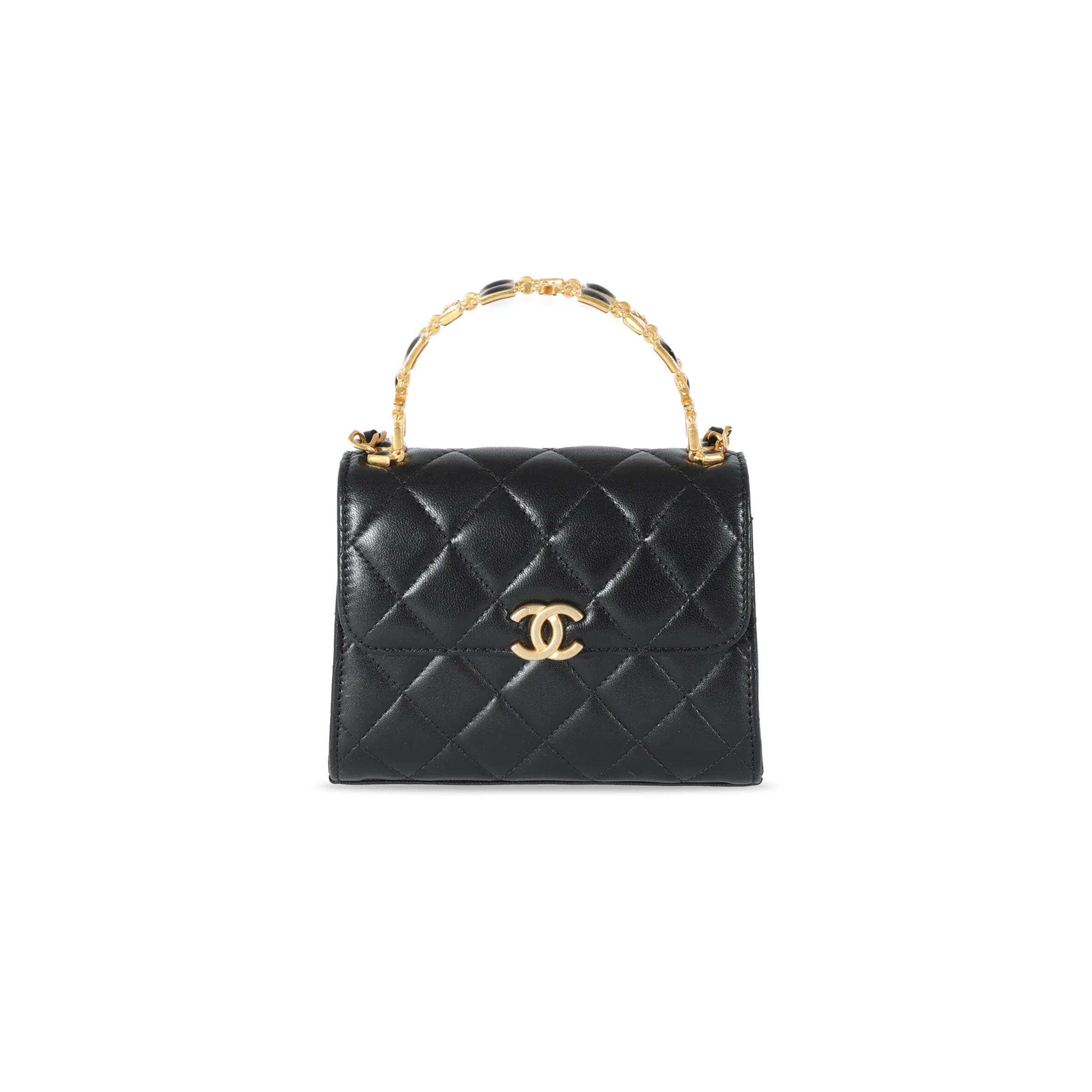 Ch**el TOP HANDLE WITH CHAIN AP2945 B08842 94305 (14.5*11.5*5.5cm) Master Quality