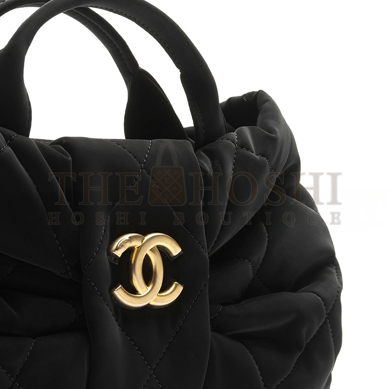 Ch**el MINI BOW BAG VELVET-EFFECT NYLON AS5849 02 (26*18*5cm) Master Quality