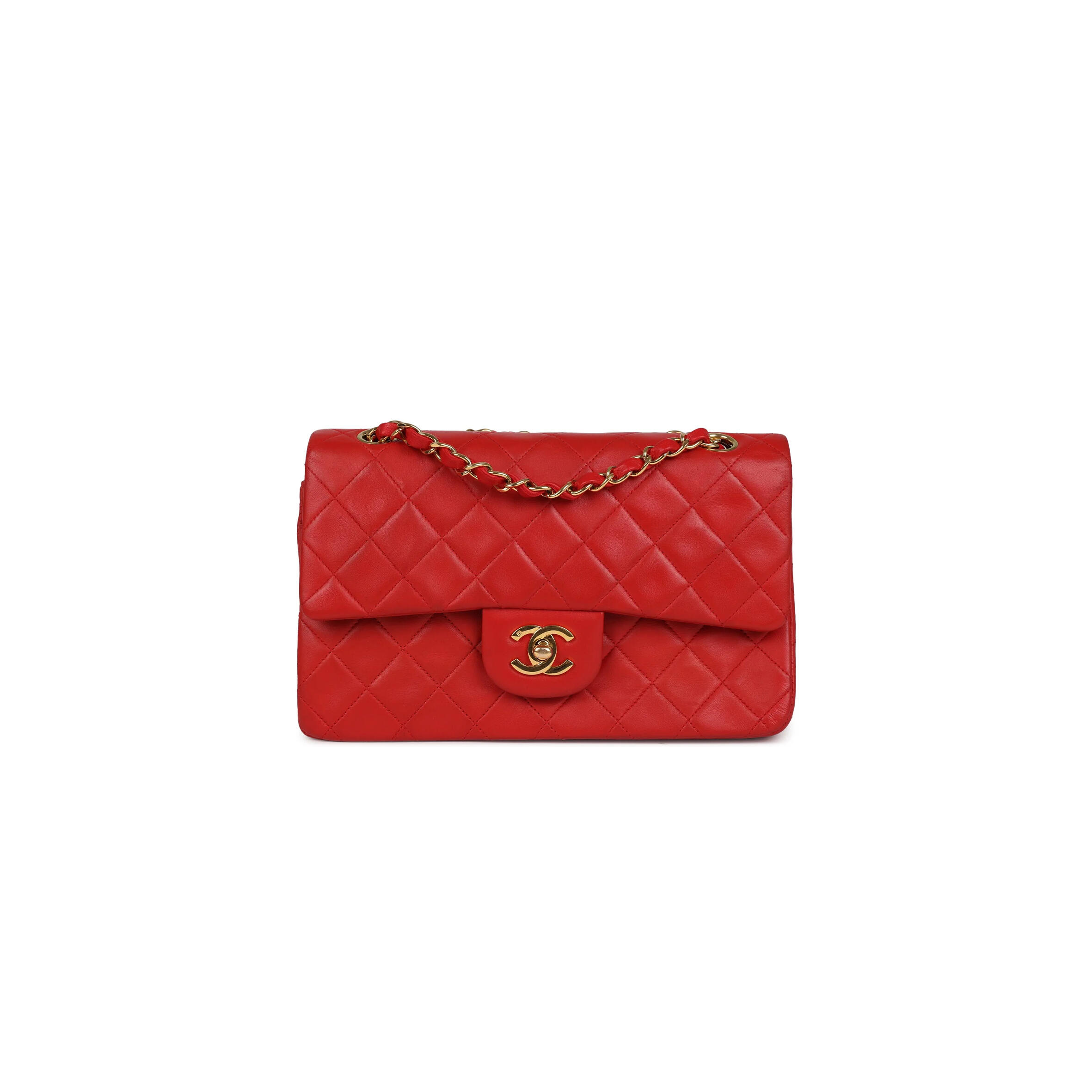 Ch**el SMALL CLASSIC DOUBLE FLAP RED 1190960 (23*15*6.5cm) Master Quality