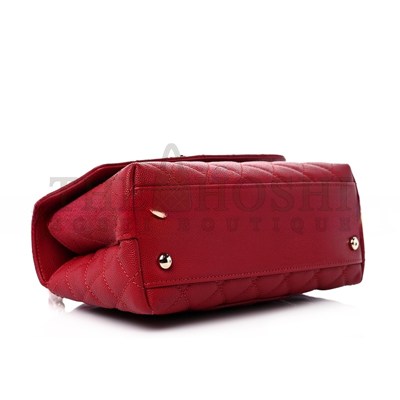 Ch**el MINI COCO HANDLE FLAP RED 1176179 (23*14*10cm) Master Quality