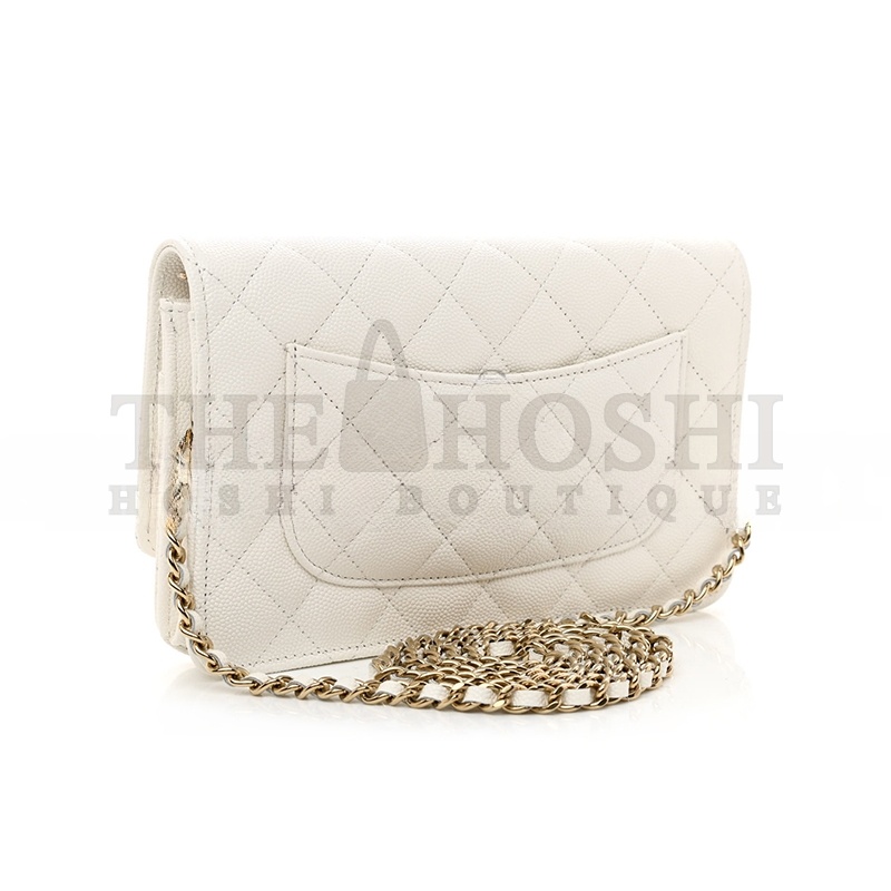 Ch**el CAVIAR QUILTED WALLET ON CHAIN WOC 1168643 (20*12*3cm) Master Quality