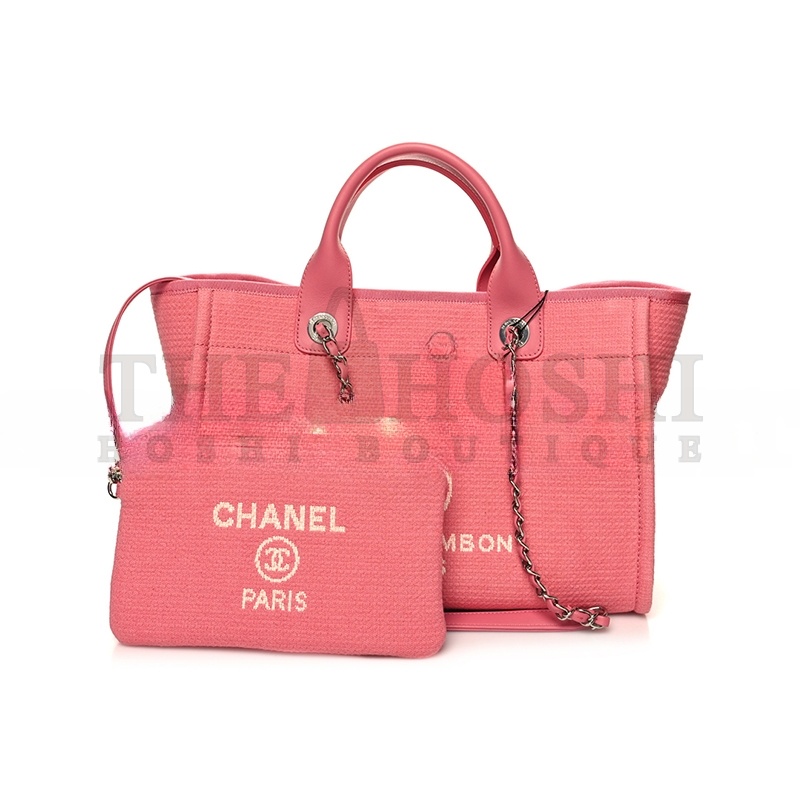 Ch**el MIXED FIBERS SMALL DEAUVILLE TOTE 1450144 (32*25*15cm) Master Quality