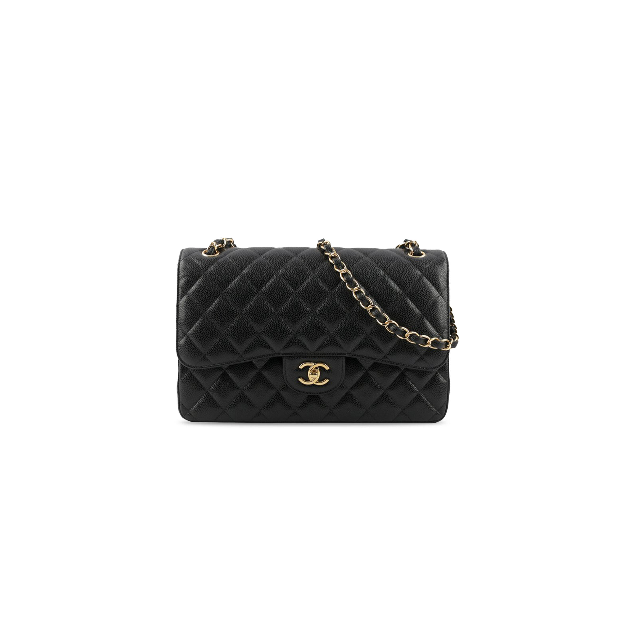 Ch**el CAVIAR QUILTED JUMBO CLASSIC DOUBLE FLAP BAG 1256173 (30*20*10cm) Master Quality