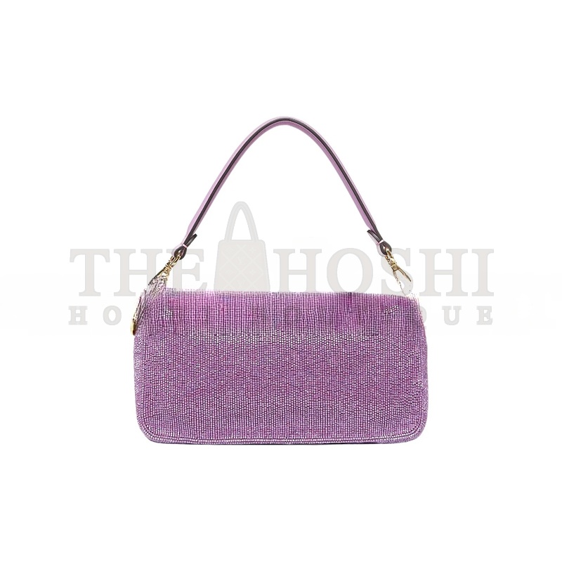 F**di BEADED BAGUETTE PURPLE SHOULDER BAG 8BR600AM2LF1JCO (27*15*6m) Master Quality