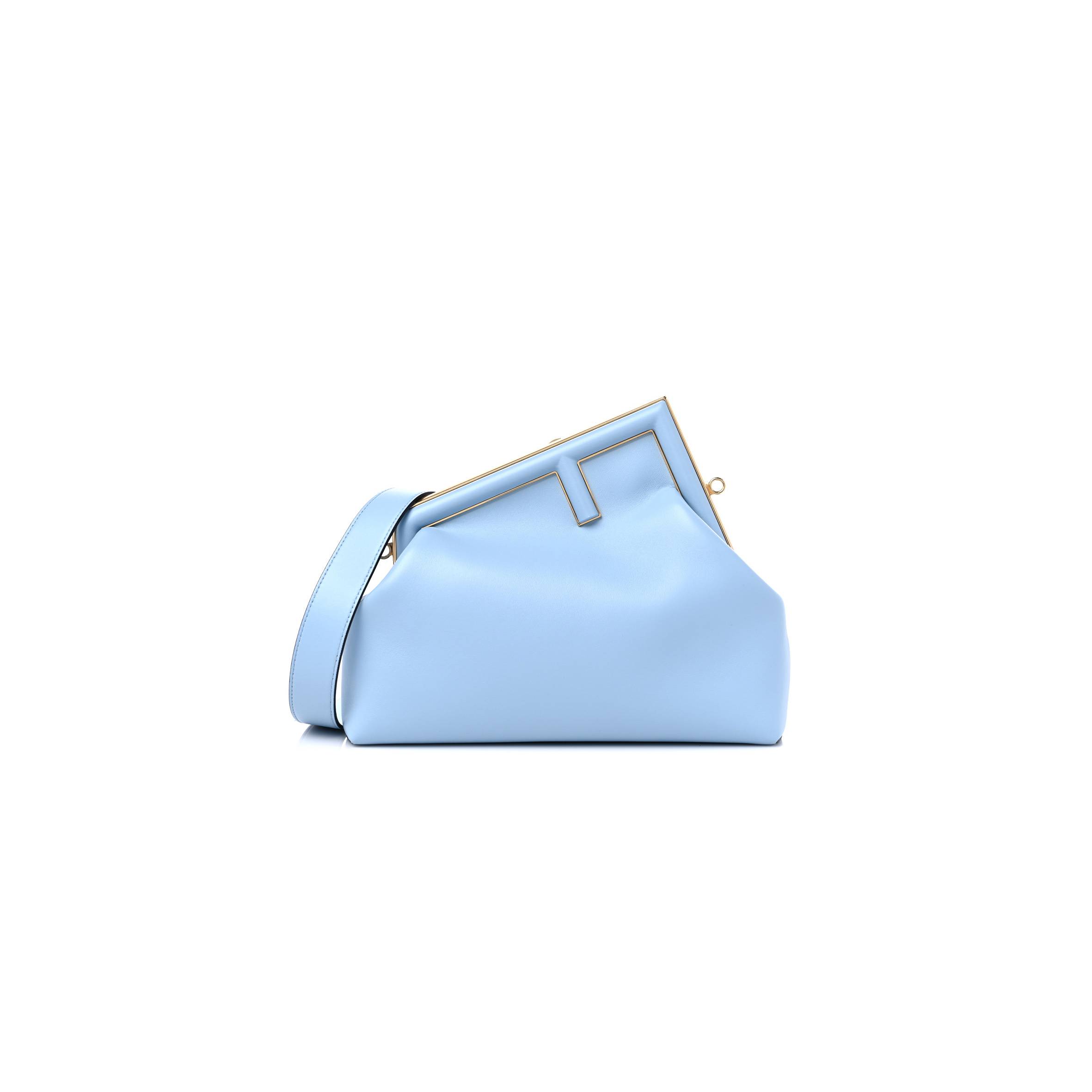 F**di SHINY NAPPA MEDIUM F**di FIRST AZZURRO BABY (30*25*10cm) Master Quality