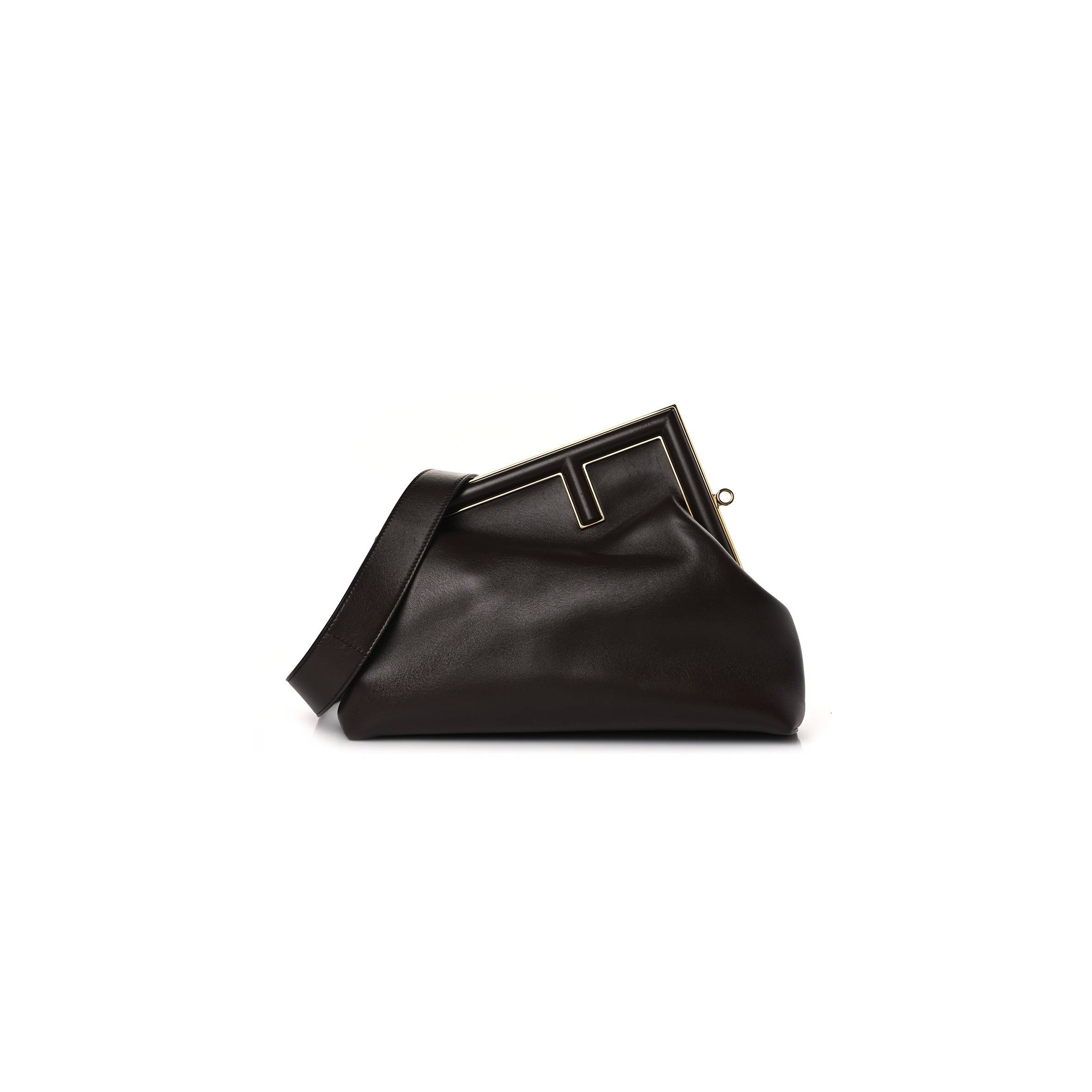 F**di SHINY NAPPA MEDIUM F**di FIRST EBANO (32*16*10cm) Master Quality