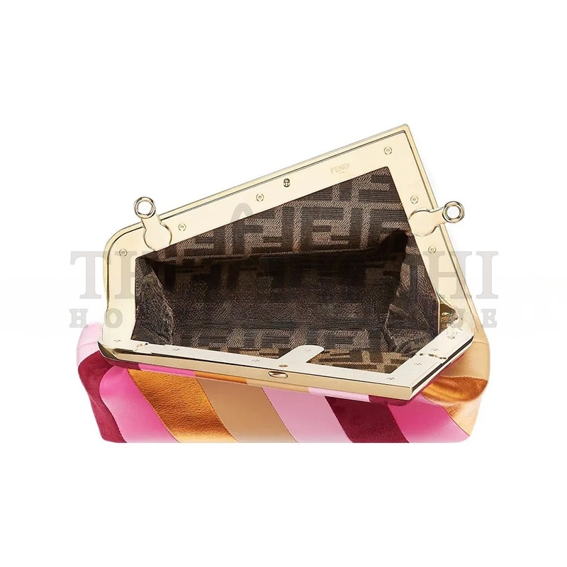 F**di FIRST LEATHER CLUTCH BAG IN PINK 8BP129AJS8F0MWU (26*18*9.5cm) Master Quality