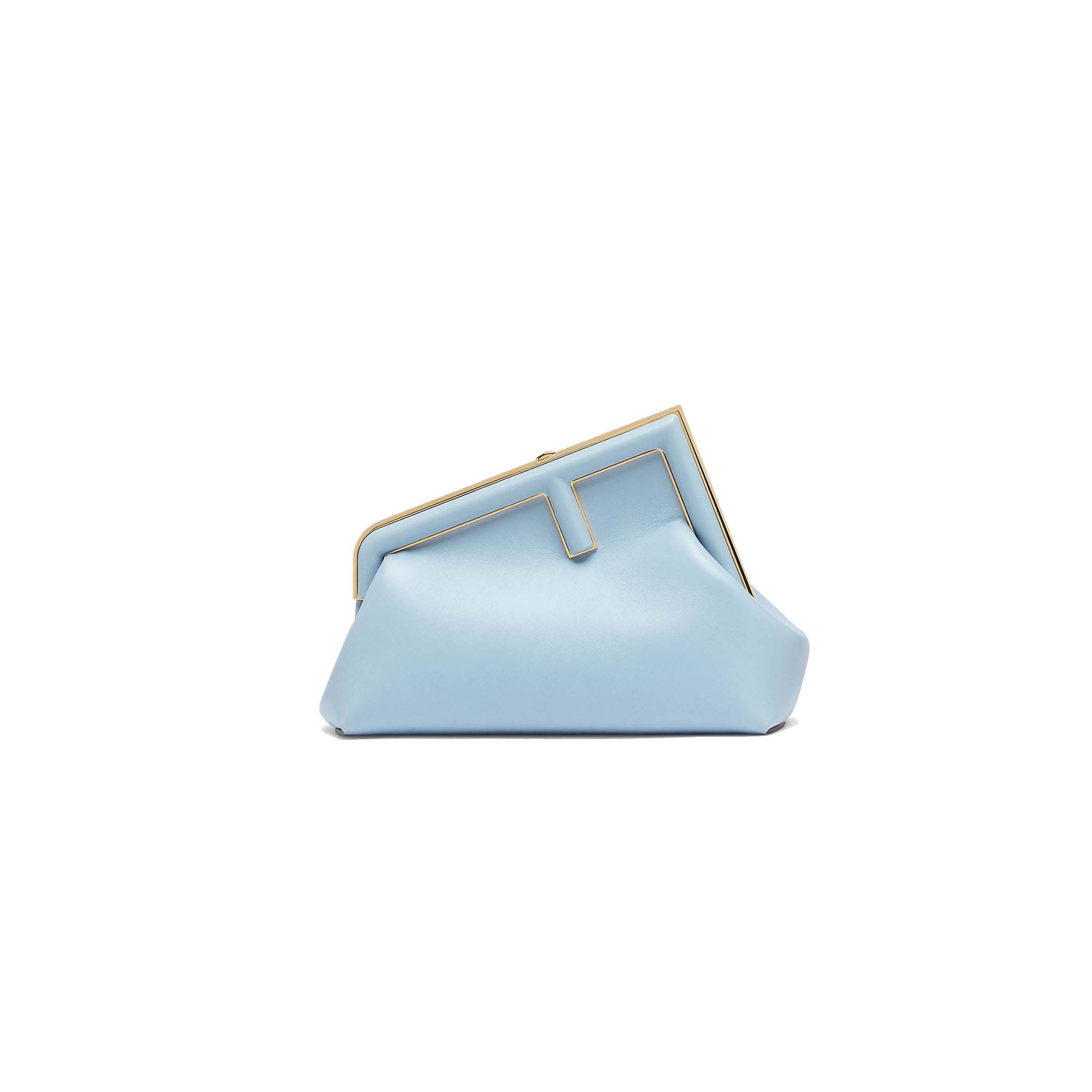 F**di FIRST SMALL - LIGHT BLUE LEATHER BAG 8BP129ABVEF1993 (26*18*9.5cm) Master Quality