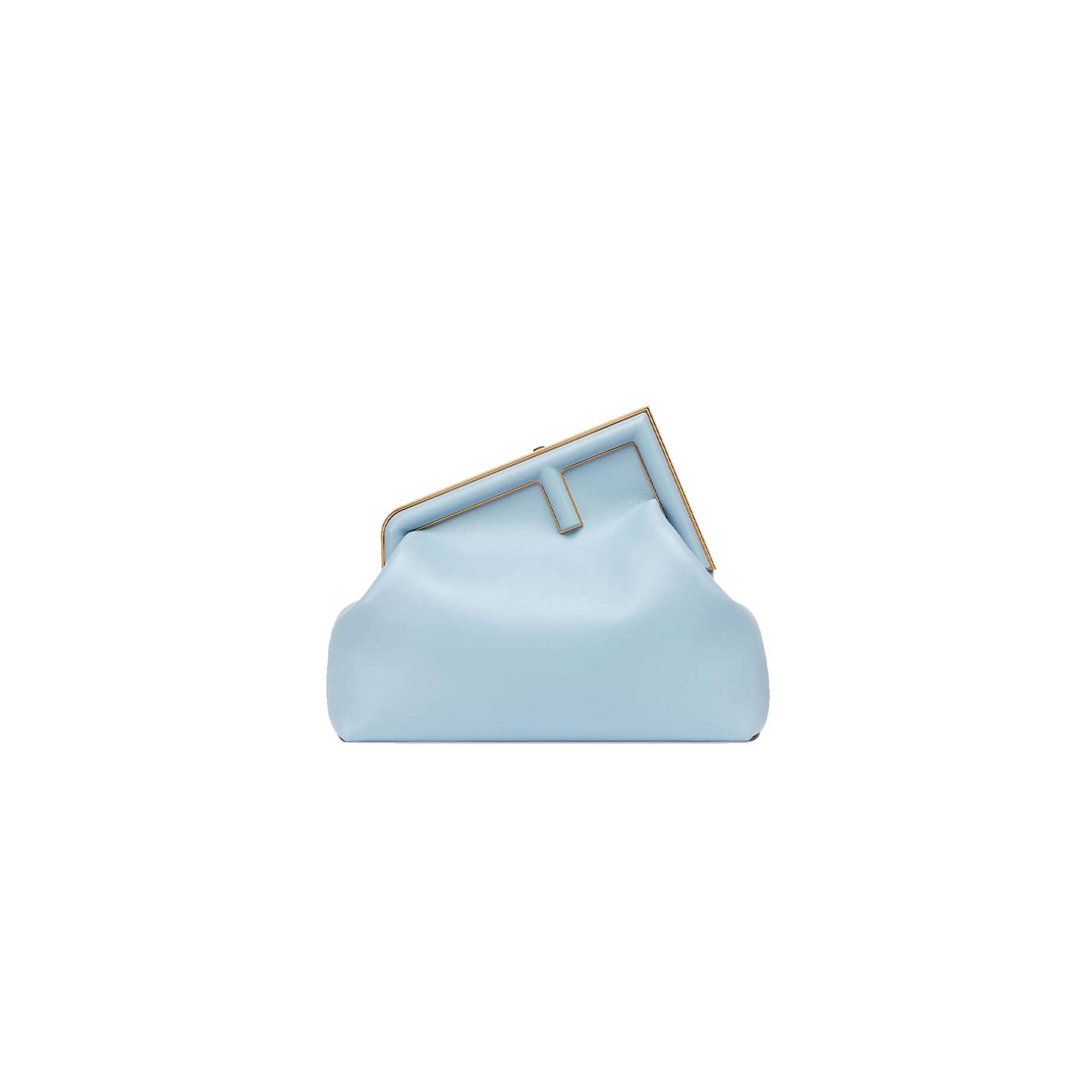 F**di FIRST MEDIUM - LIGHT BLUE LEATHER BAG 8BP127ABVEF1993 (32.5*23.5*15cm) Master Quality
