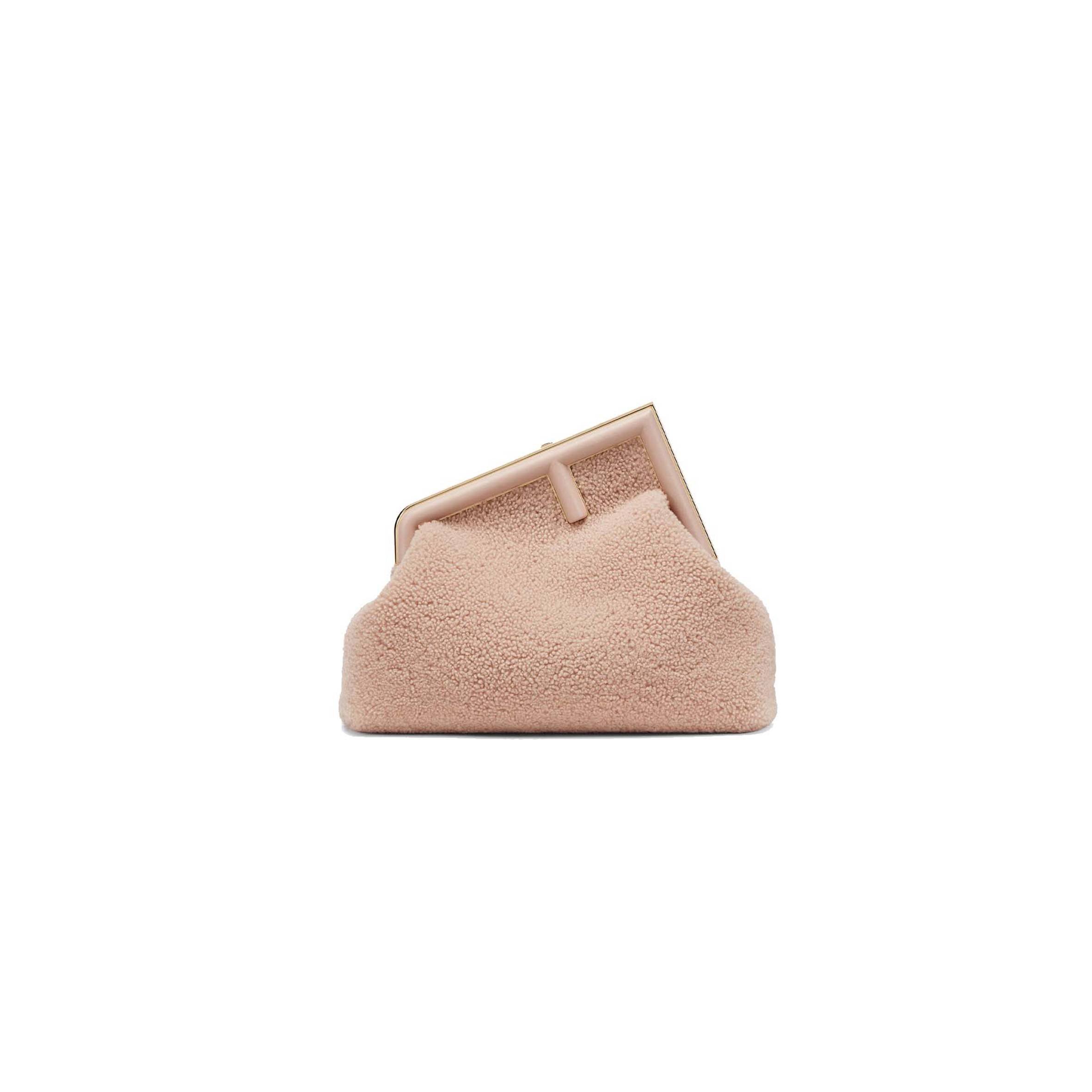 F**di FIRST MEDIUM - PINK SHEEPSKIN BAG 8BP127AHNAF0H43 (32.5*23.5*15cm) Master Quality