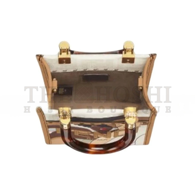 F**di GLAZED FABRIC PLEXIGLASS FF LOGO BIKINI GIRLS MINI 8BS051AJH8F1HDU (18*13*6.5cm) Master Quality