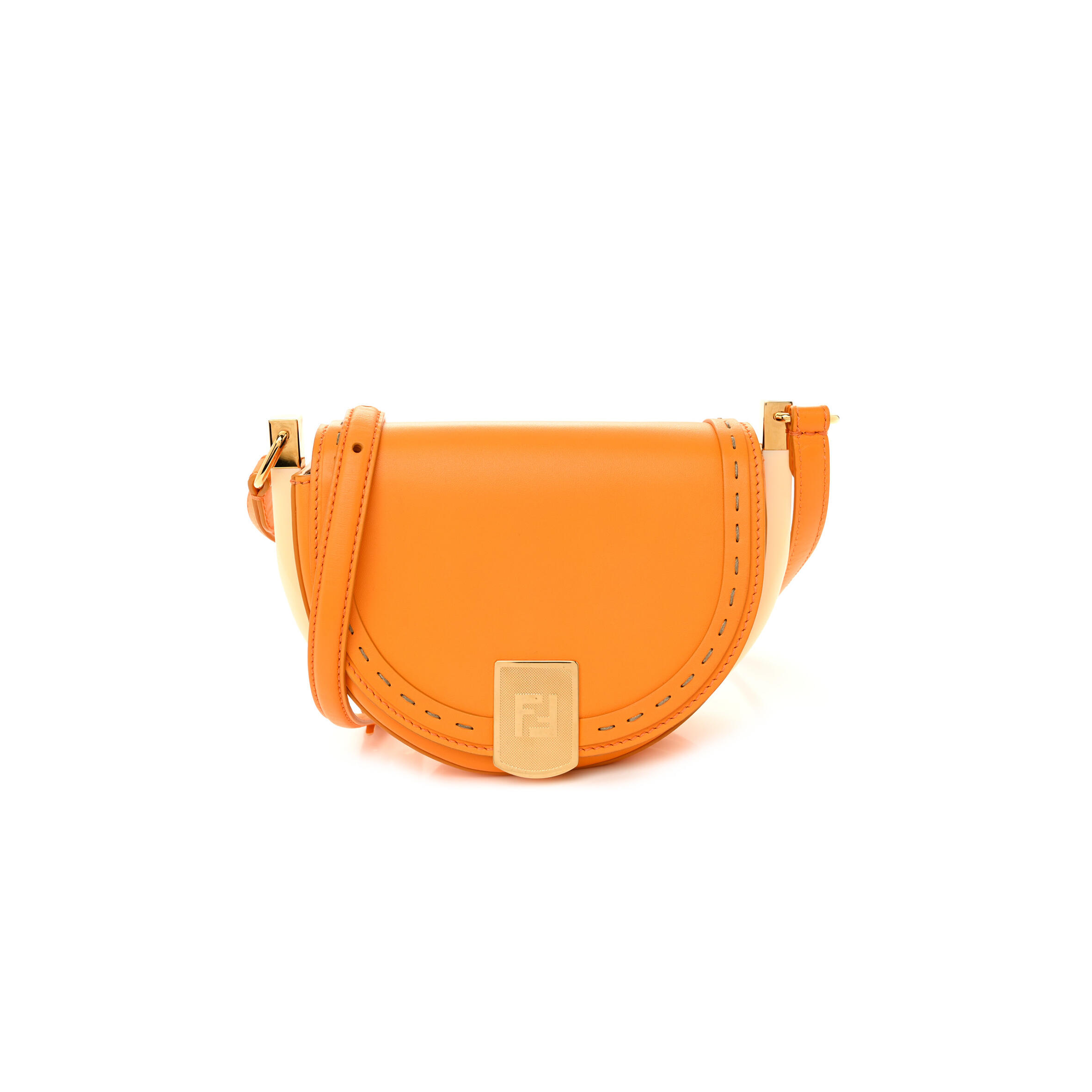 F**di LEATHER MOONLIGHT SHOULDER BAG 8BT346ABVLF1DZH (19*14*8cm) Master Quality