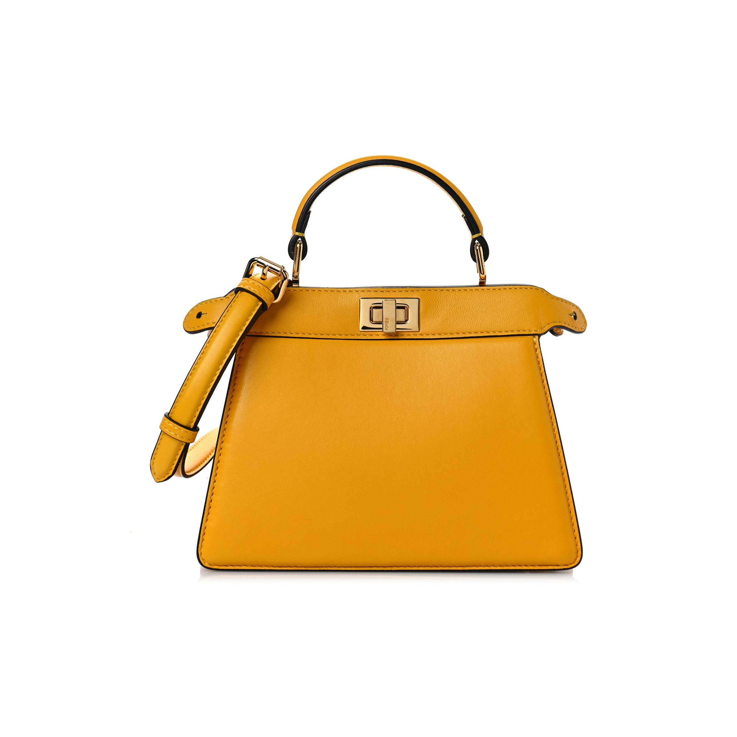 F**di SHINY NAPPA PETITE PEEKABOO I SEE U SATCHEL MIMOSA (20*15*9cm) Master Quality