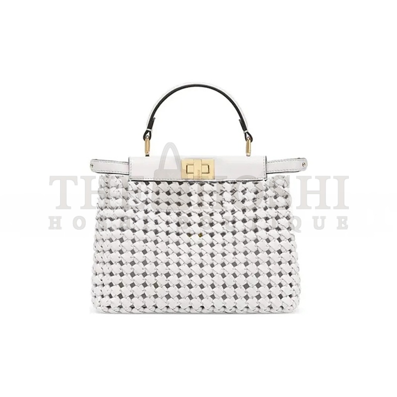 F**di MINI PEEKABOO ICONIC SATCHEL WHITE 8BN244AD6HF0QVL (23*18*11cm) Master Quality