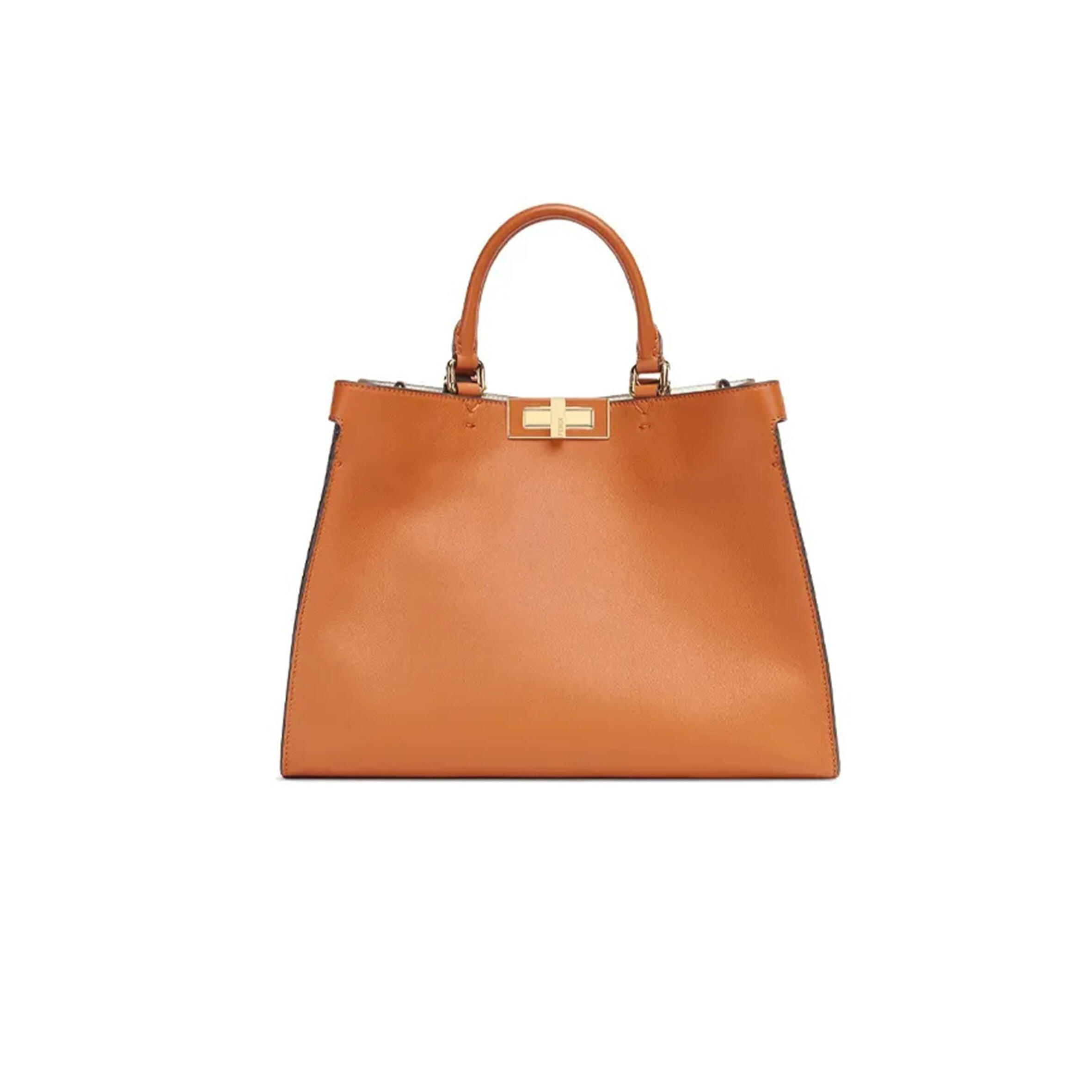 F**di VITELLO SETA CENTURY SMALL PEEKABOO X-TOTE BRANDY BLACK 8BH377ABHSF1C13 (35*25*10cm) Master Quality