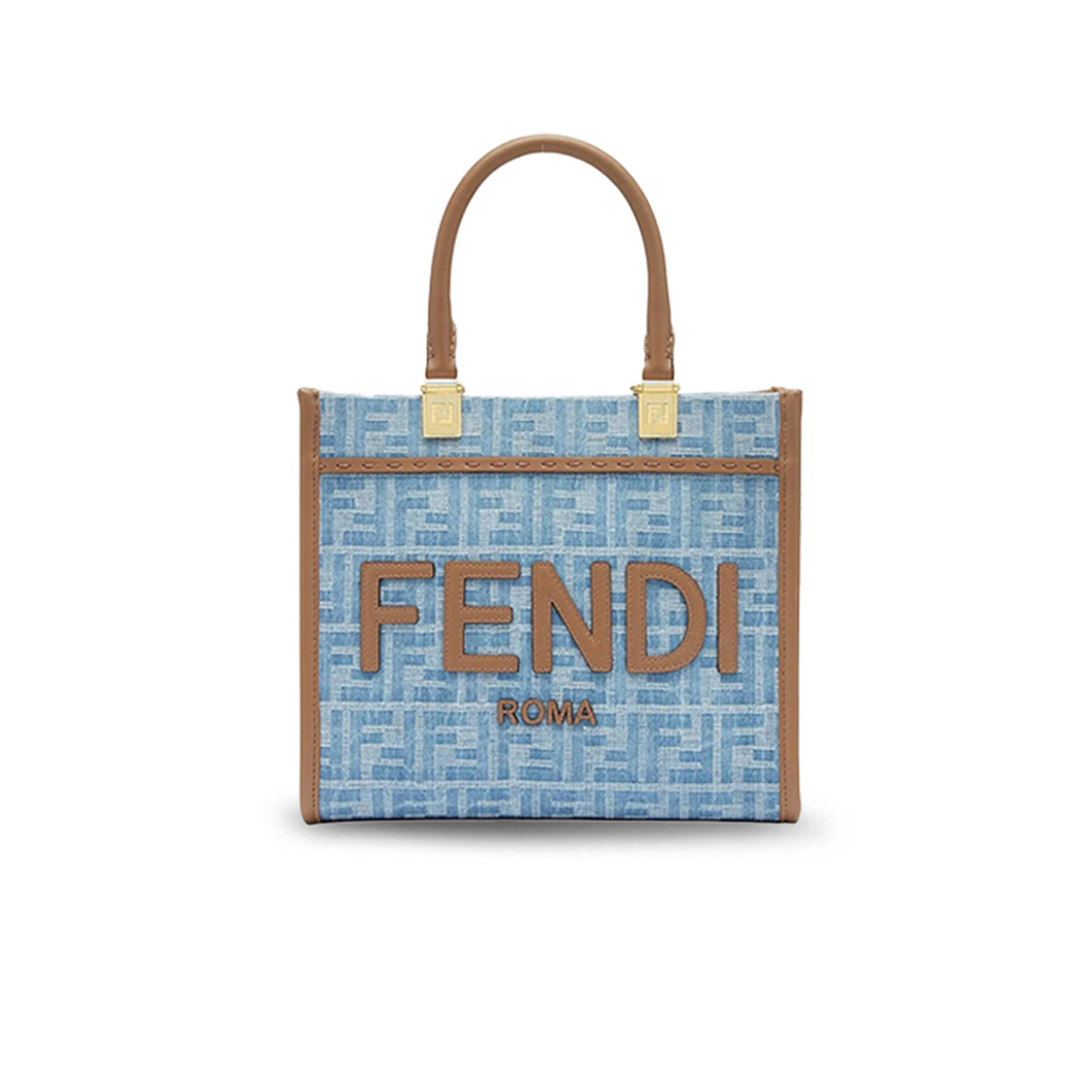 F**di SUNSHINE SMALL JEANS LIGHT BLUE 8BH394AS3FF1PLM (25.5*22.5*12cm) Master Quality