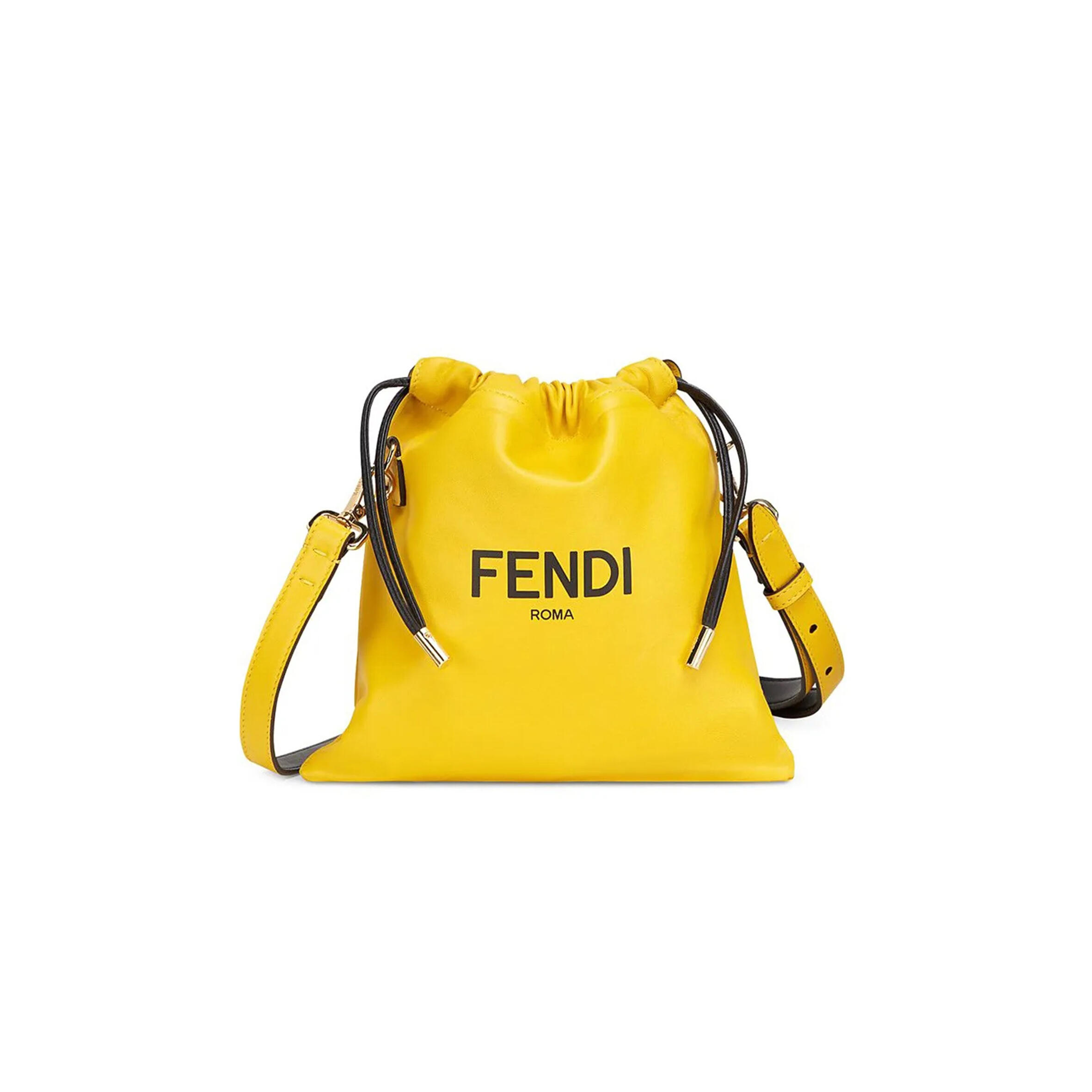 F**di SOFT NAPPA LOGO SMALL DRAWSTRING POUCH BAG 7VA510ADM9F0V3C (24*23*2cm) Master Quality