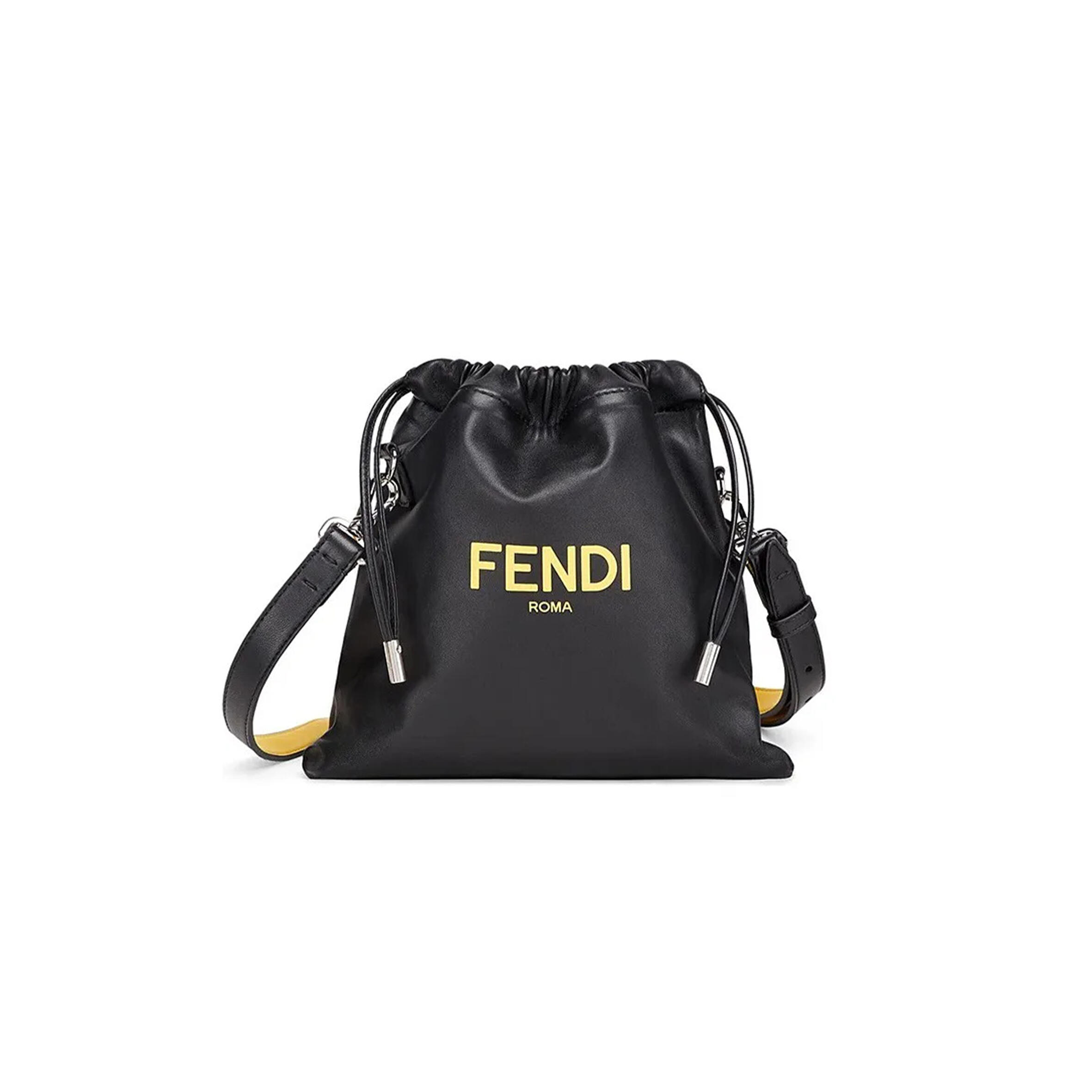 F**di SOFT NAPPA LOGO SMALL DRAWSTRING POUCH BAG 7VA510ADM9F0R2A (24*23*2cm) Master Quality