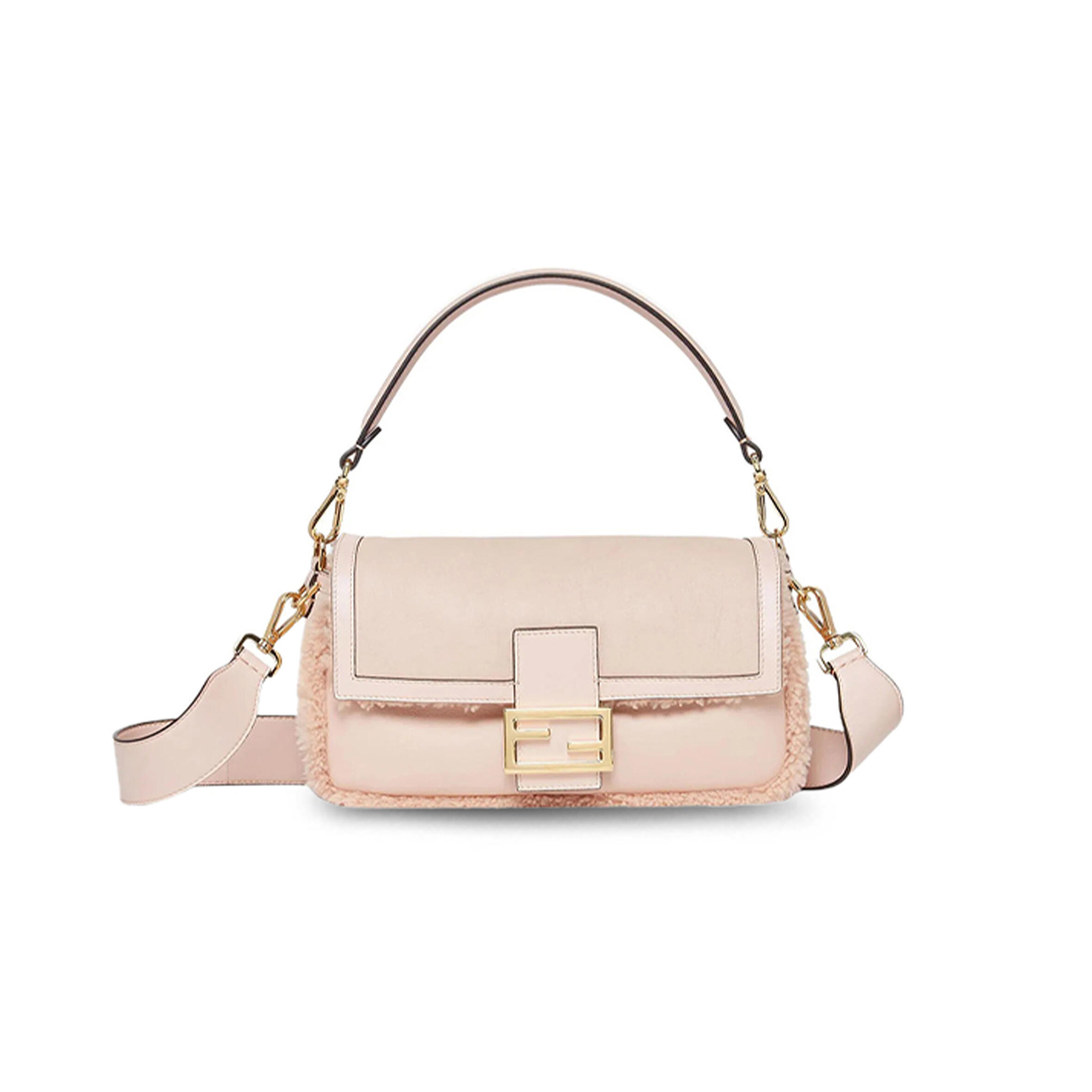 F**di LAMBSKIN SHEARLING BAGUETTE SOAP 8BR600ALMRF136T (28*14*8cm) Master Quality