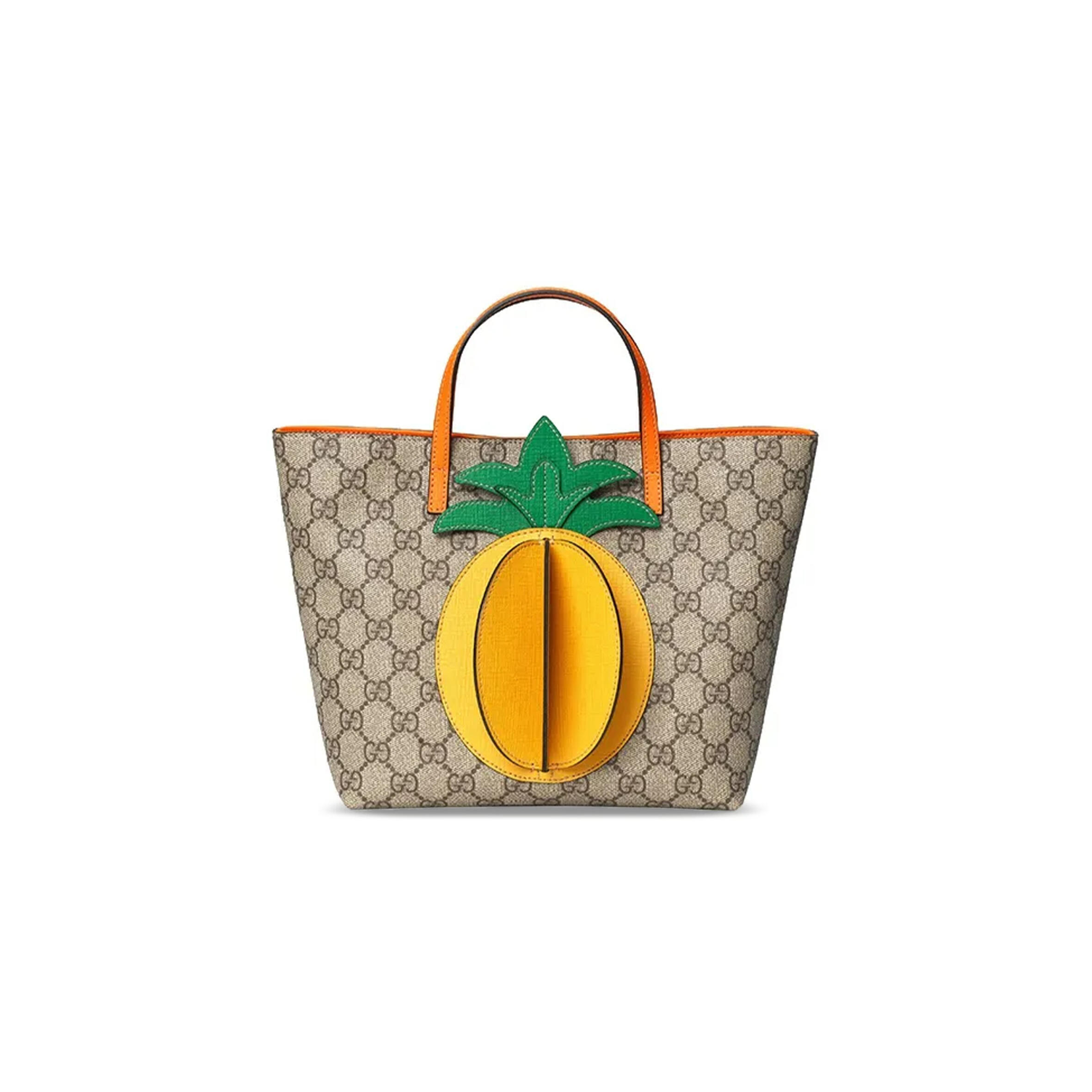 Gvc*1 GG Svp*me MONOGRAM KIDS PINEAPPLE TOTE 580840 (21*20*10cm) Master Quality