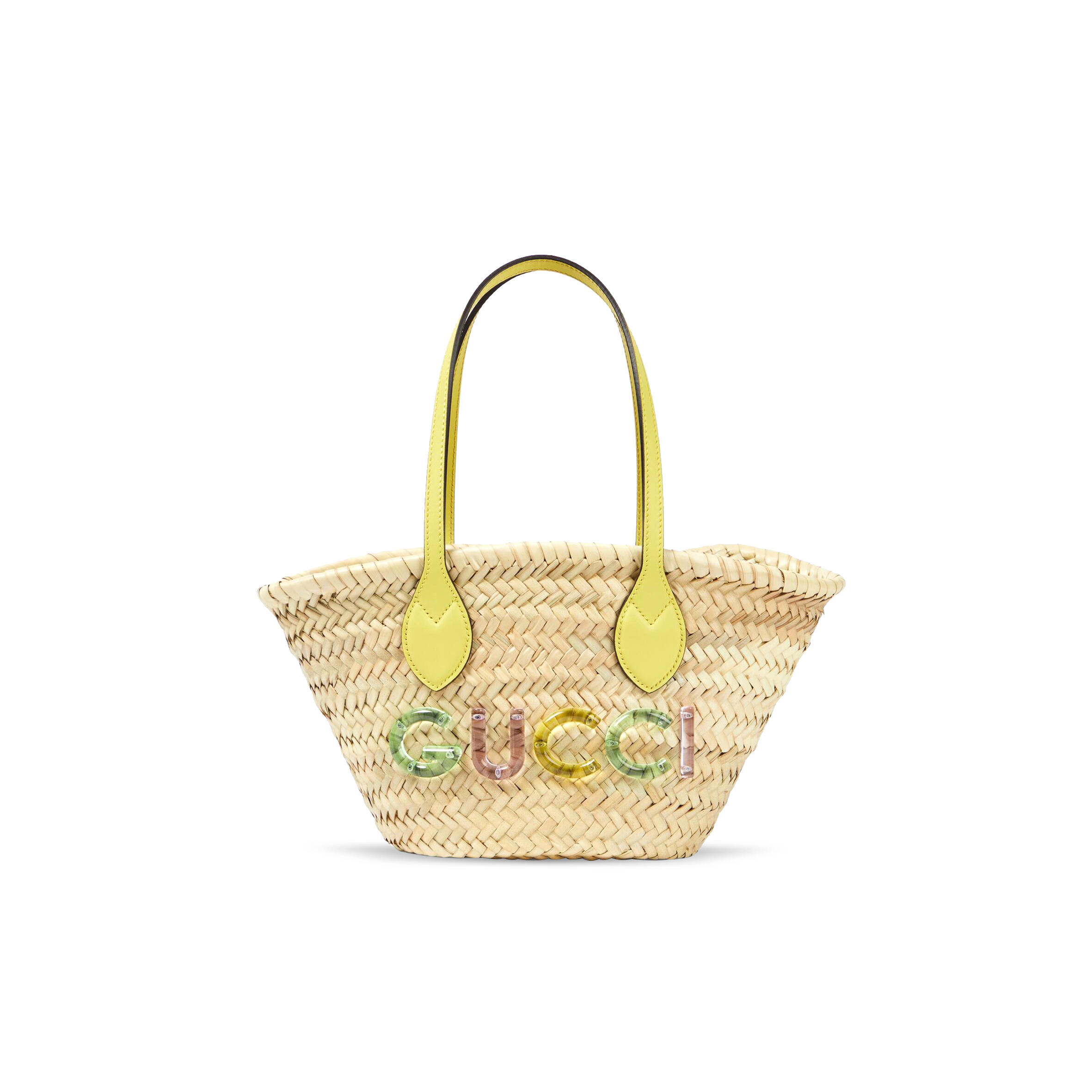 Gvc*1 MINI STRAW TOTE WITH Gvc*1 LOGO 782381 (20.5*19.5*13cm) Master Quality