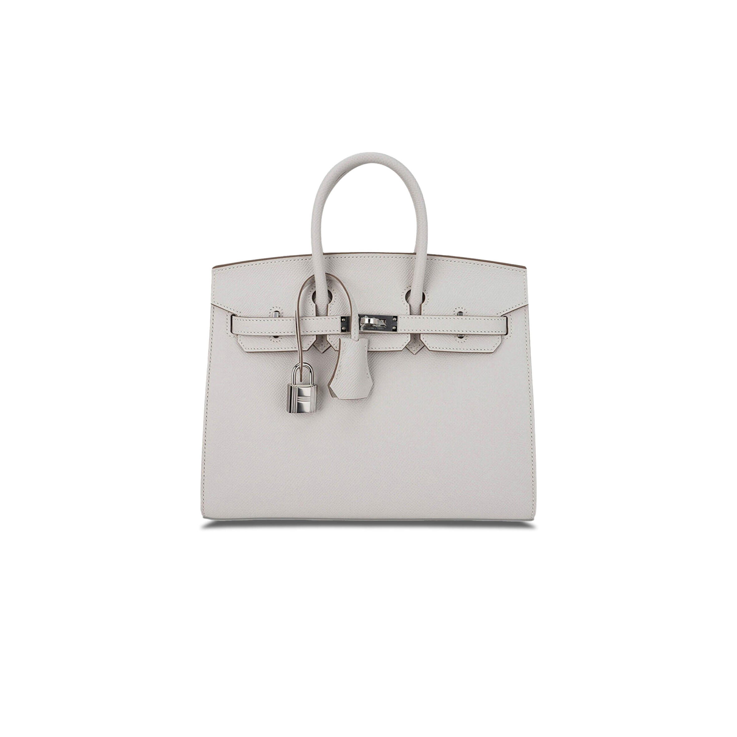 H**me5 BIRKIN 35 EPSOM LEATHER PEARL GREY SILVER BUCKLE LUXURY BAG 205239520901 (35*28*18cm) Master Quality
