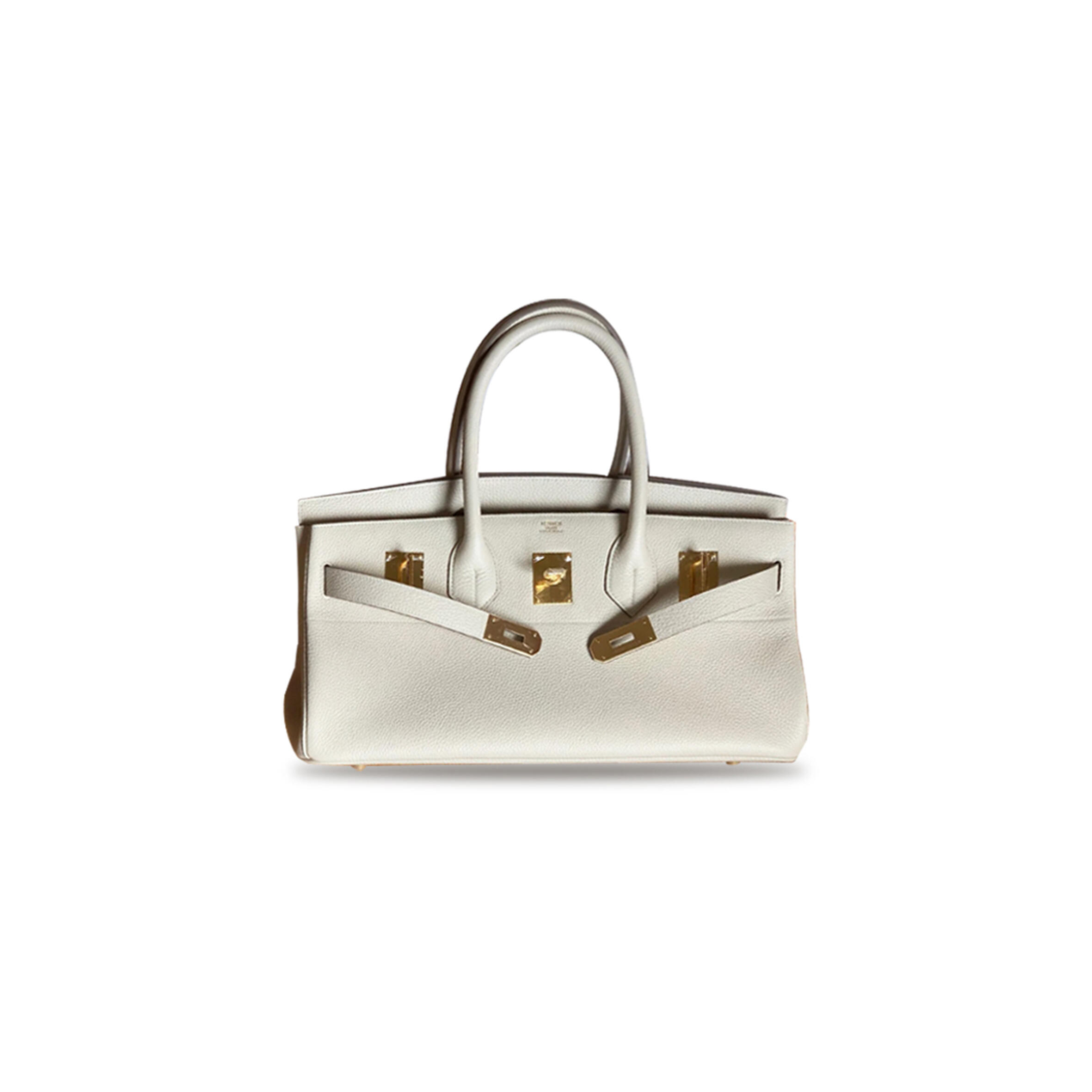 H**me5 SHOULDER BIRKIN 42CM TOGO  MILKSHAKE WHITE GOLD BUCKLE (42cm) Master Quality