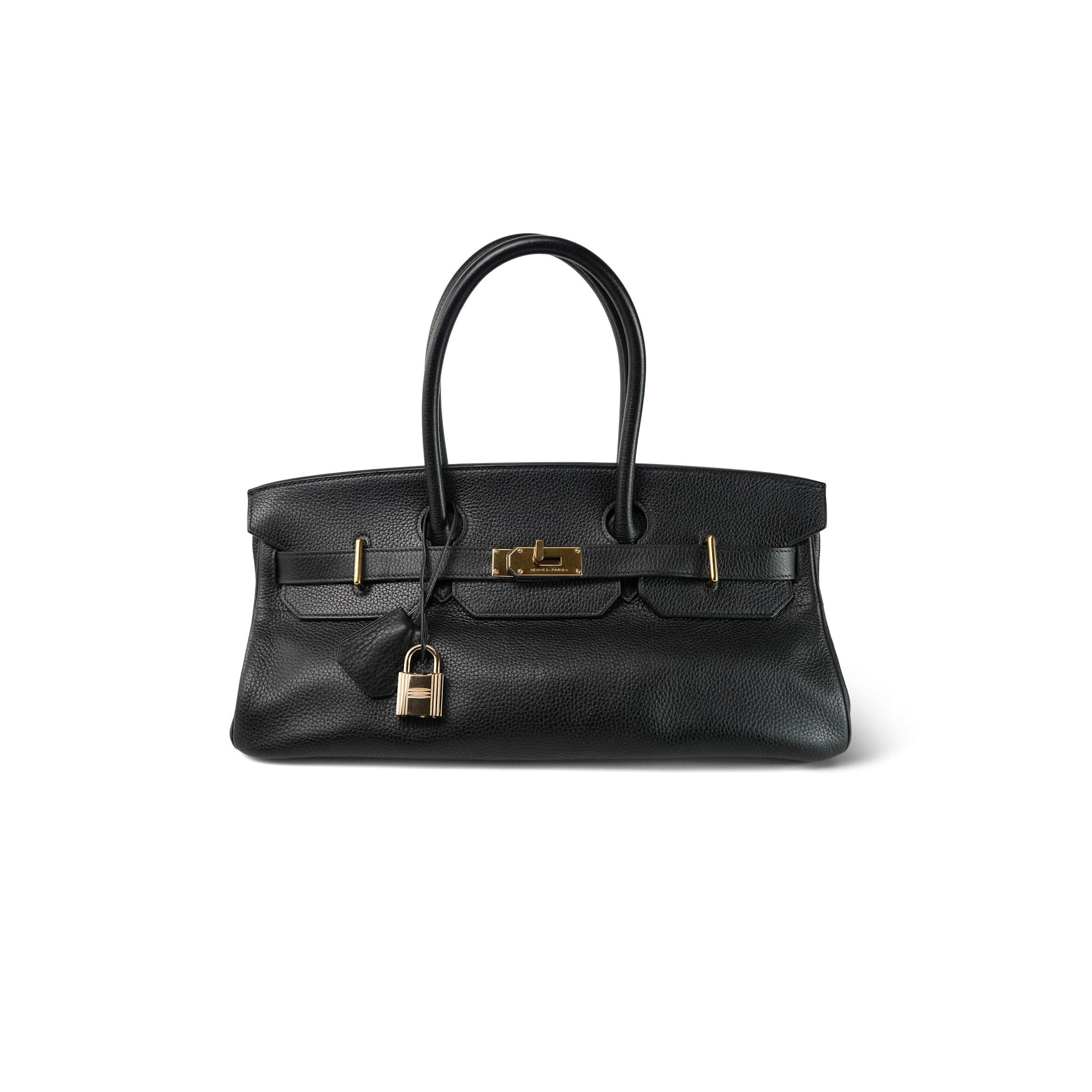 H**me5 SHOULDER BIRKIN 42 JPG NOIR CLEMENCE GOLD PLATED 436528 (42*20*18cm) Master Quality