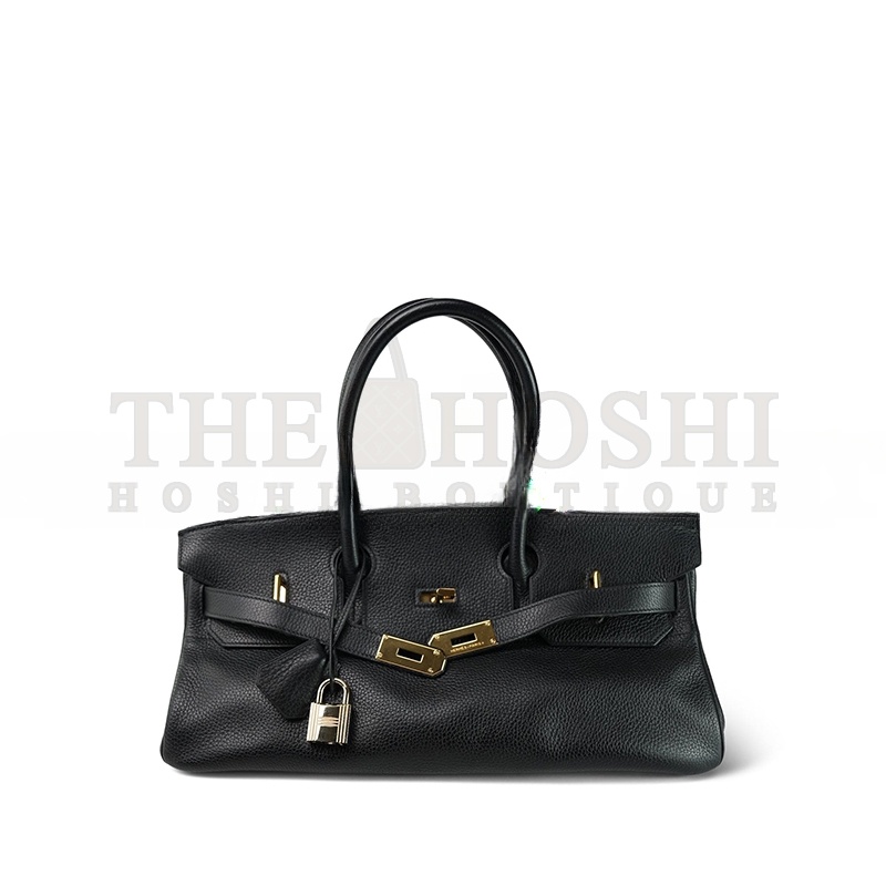 H**me5 SHOULDER BIRKIN 42 JPG NOIR CLEMENCE GOLD PLATED 436528 (42*20*18cm) Master Quality