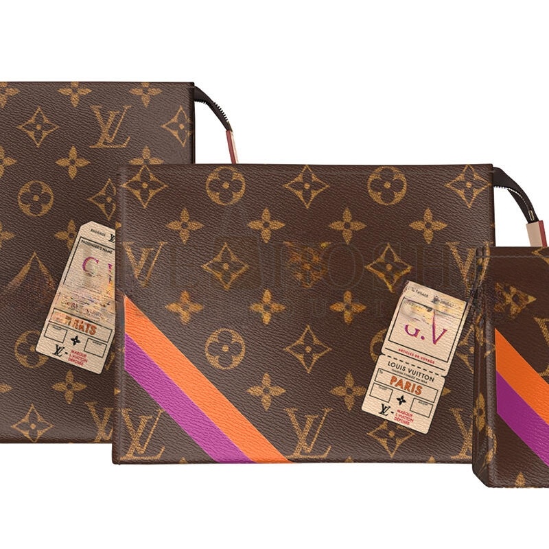 L0vis Vvtt0n TRIO TOILET POUCH MON MONOGRAM P01952 (25*20*6cm) Master Quality