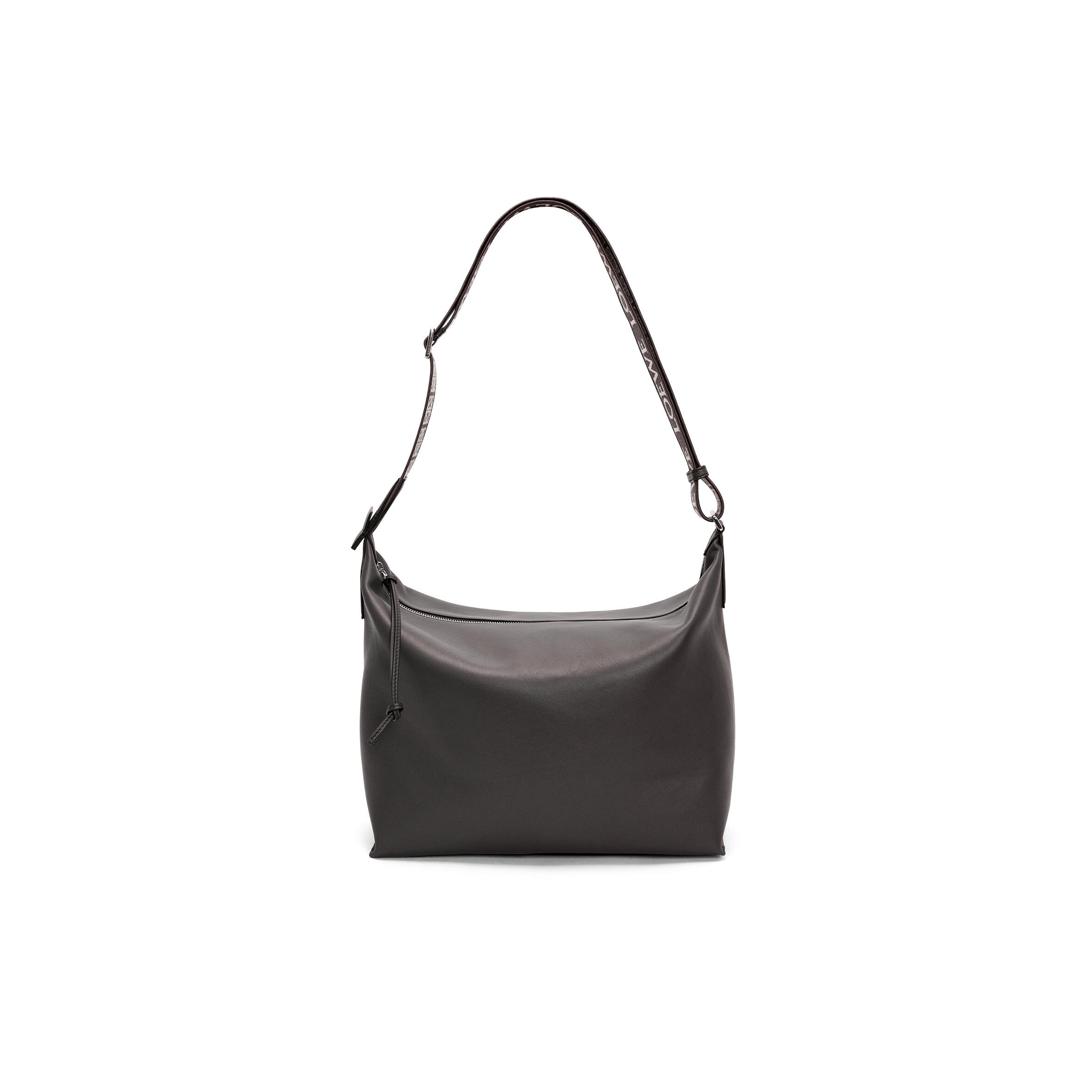 L0ew* CUBI CROSSBODY BAG IN S*pPLE SMOOTH CALFSKIN AND JACQUARD (44*30*18cm) Master Quality