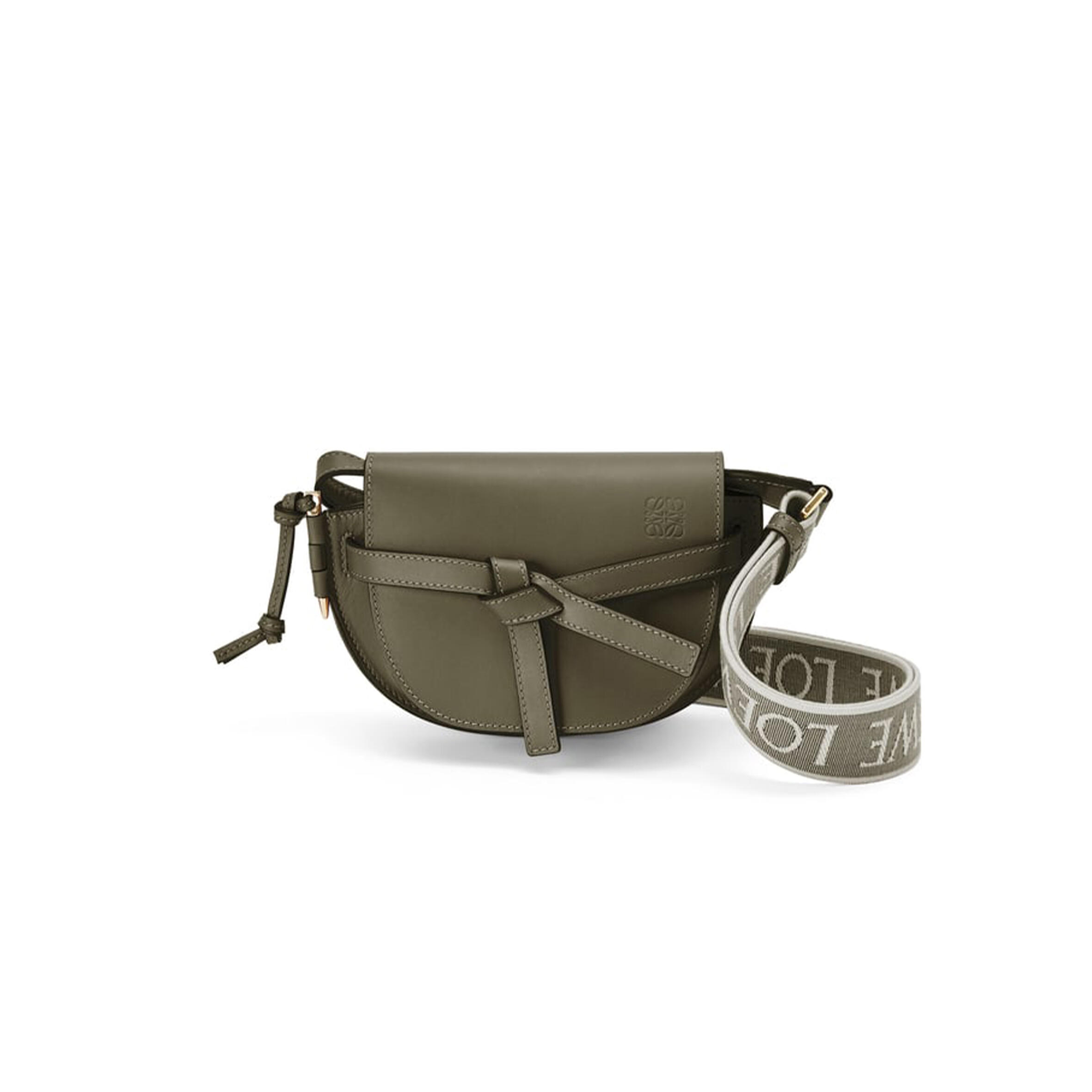 L0ew* MINI GATE DUAL BAG IN SOFT CALFSKIN AND JACQUARD A650N46X13  (21*12.5*9.5cm) Master Quality