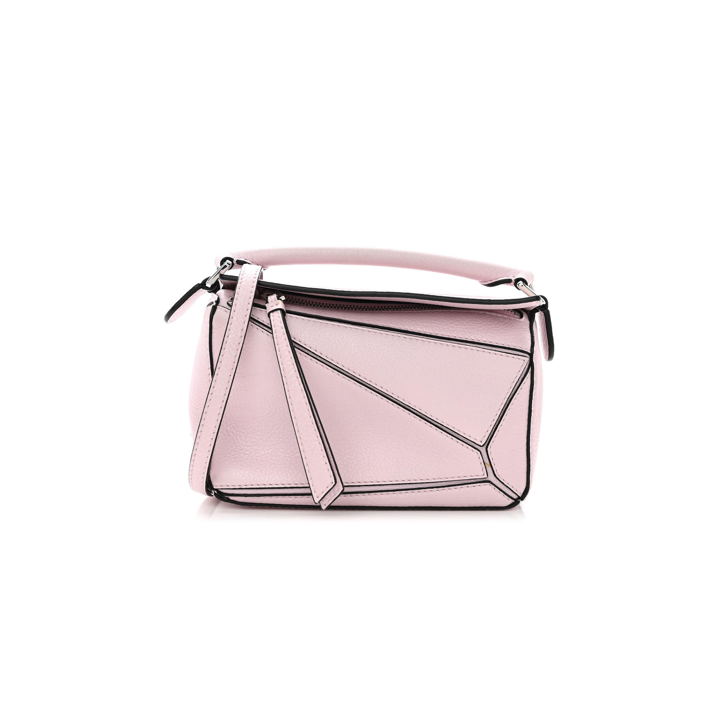 L0ew* CALFSKIN MINI PUZZLE BAG ICY PINK (18*12.5*8cm) Master Quality
