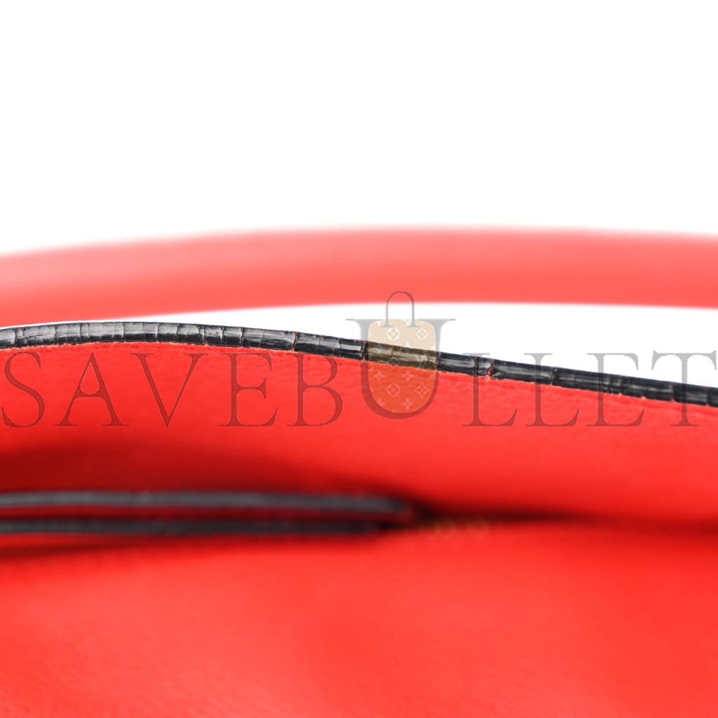 L0ew* CALFSKIN MEDIUM PUZZLE BAG SCARLET (29*19.5*14cm) Master Quality