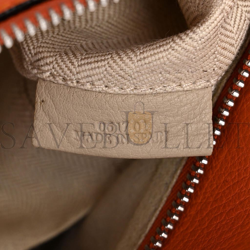 L0ew* CALFSKIN SMALL PUZZLE BAG CORAL (24*16.5*10.5cm) Master Quality