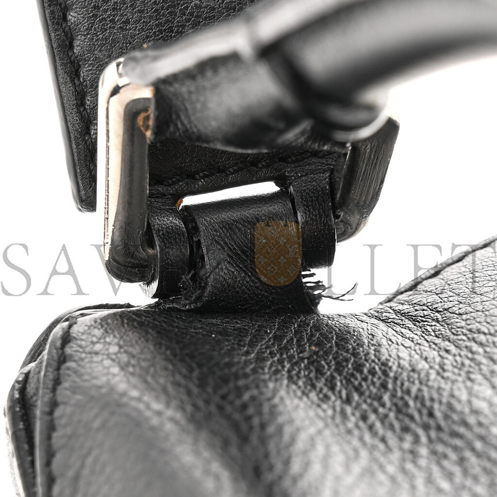 L0ew* CALFSKIN SMALL PUZZLE BAG BLACK (29*16.5*10.5cm) Master Quality