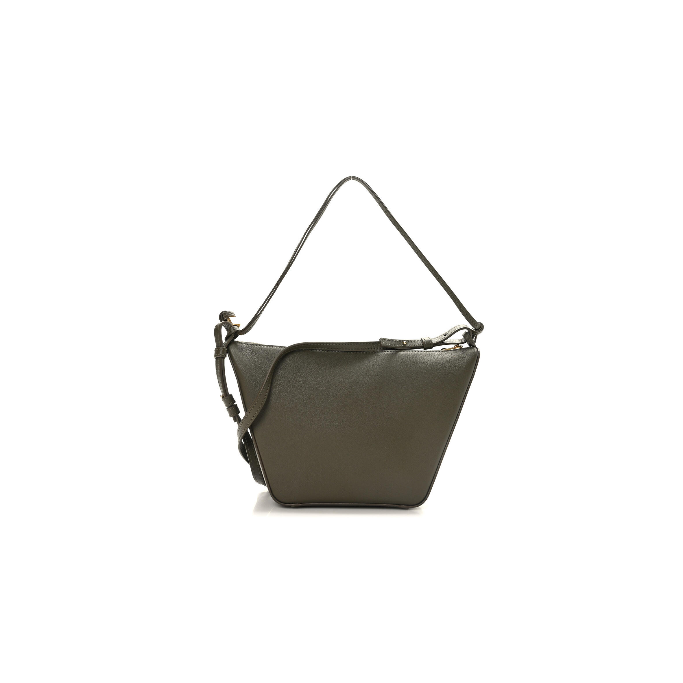 L0ew* CALFSKIN MINI HAMMOCK HOBO VINTAGE KHAKI (17*17*10cm) Master Quality