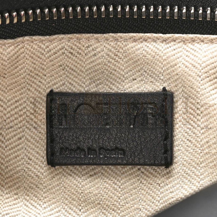 L0ew* CALFSKIN SMALL PUZZLE BAG BLACK (24*16.5*10.5cm) Master Quality