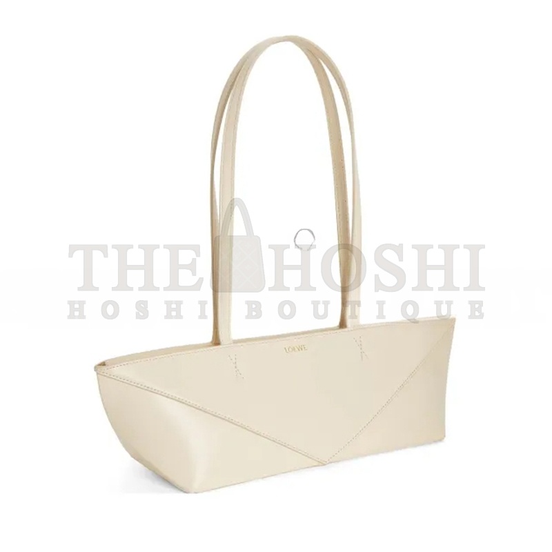 L0ew* CROPPED PUZZLE FOLD IN SHINY CALFSKIN A779PTEX01-2060 (39*12*12cm) Master Quality