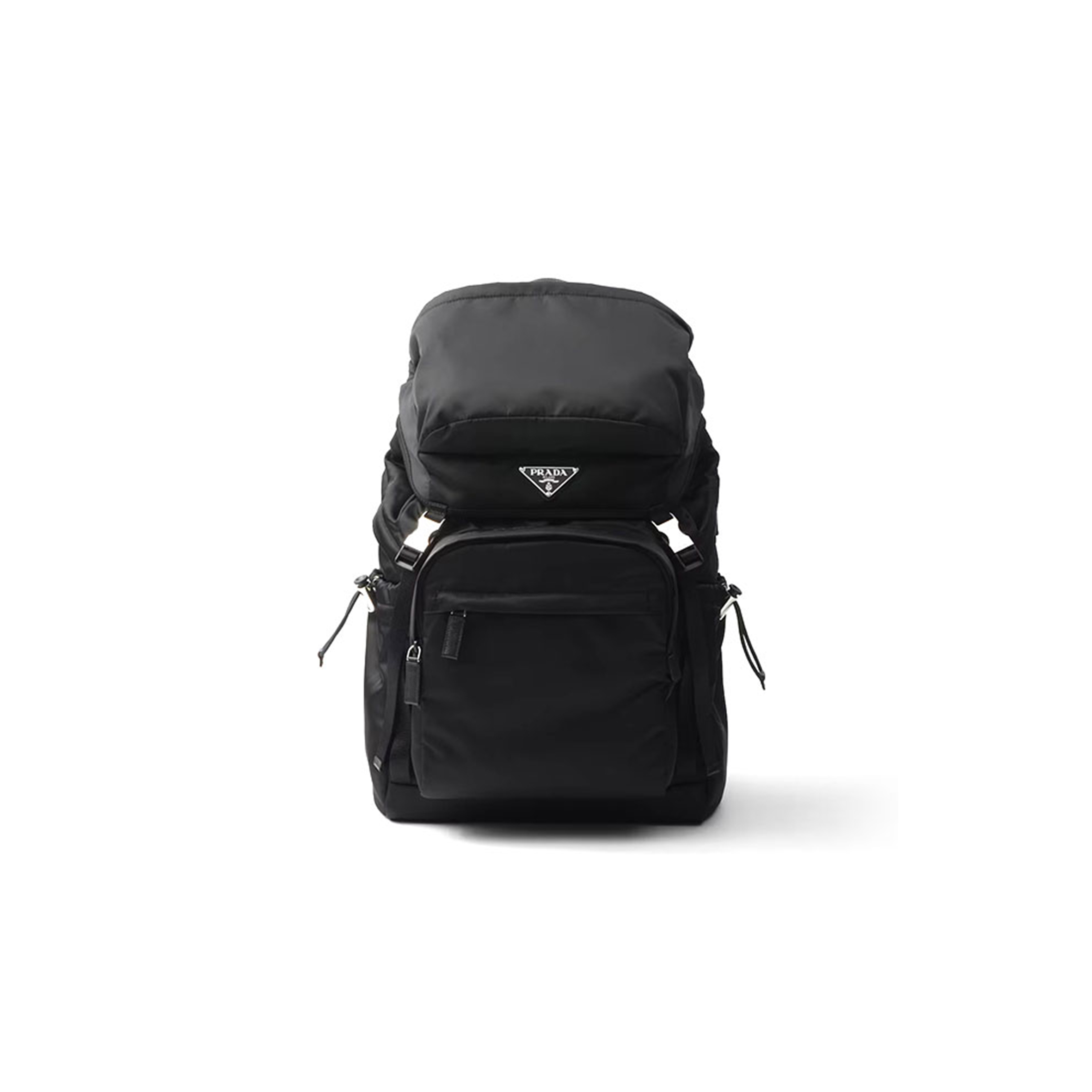 Pra*a RE-NYLON AND SAFFIANO LEATHER BACKPACK 2VZ090 (57*32*19cm) Master Quality