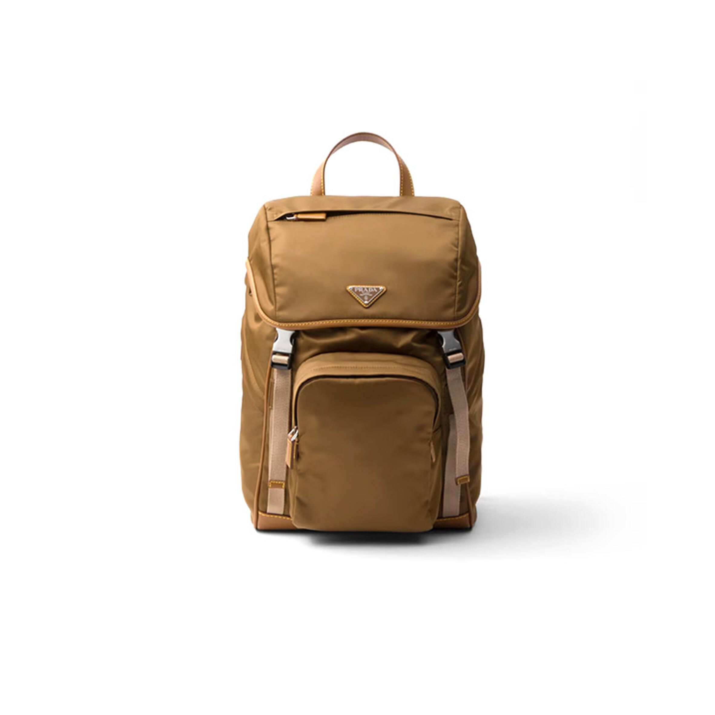 Pra*a RE-NYLON AND LEATHER BACKPACK 2VZ135 F0594 (45*27*17cm) Master Quality