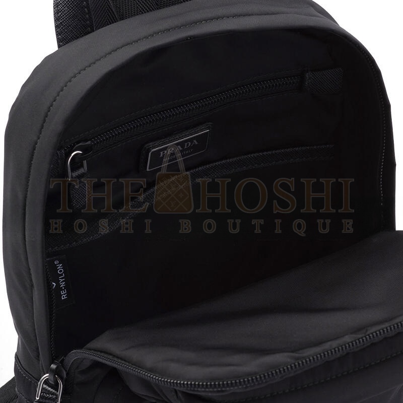 Pra*a RE-NYLON AND SAFFIANO LEATHER BACKPACK 2VZ105 (31*20*5cm) Master Quality