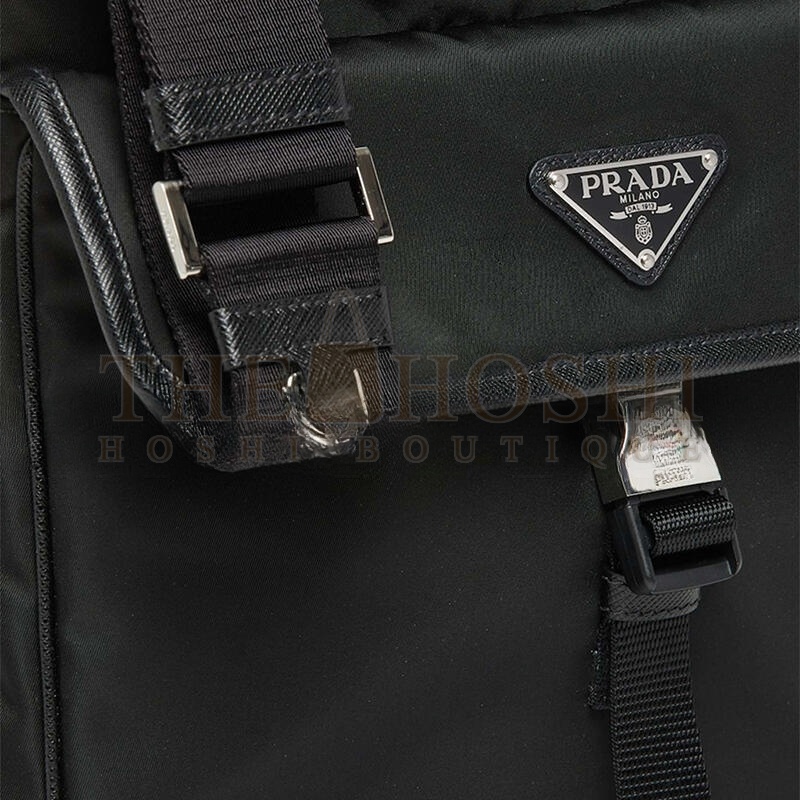 Pra*a RE-NYLON AND SAFFIANO LEATHER SHOULDER BAG 2VH110 (25*22*7cm) Master Quality