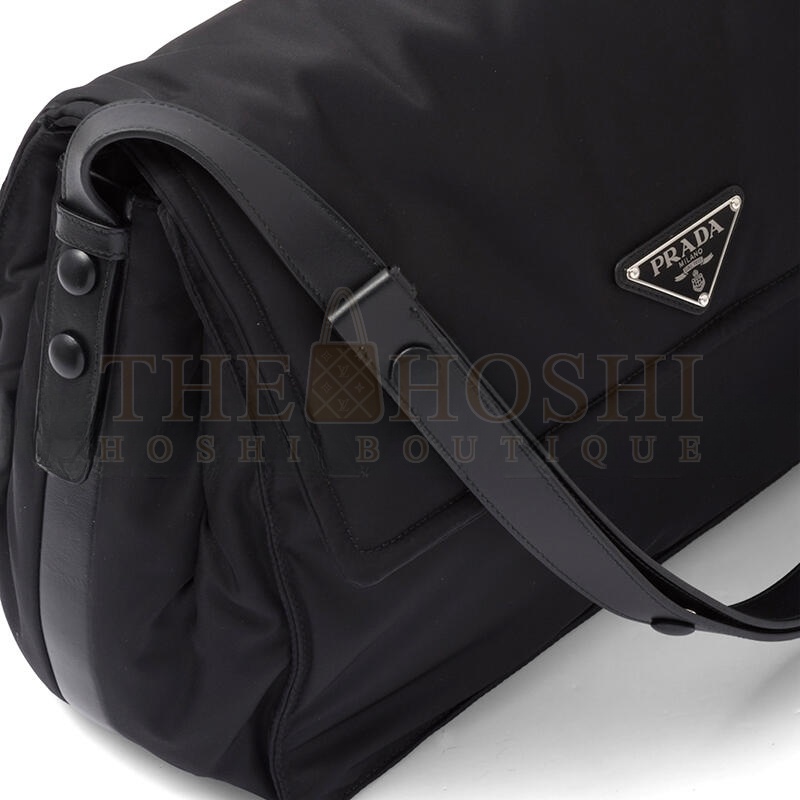 Pra*a LARGE STUFFED RE-NYLON SHOULDER BAG 1BD256 (36*28*14cm) Master Quality