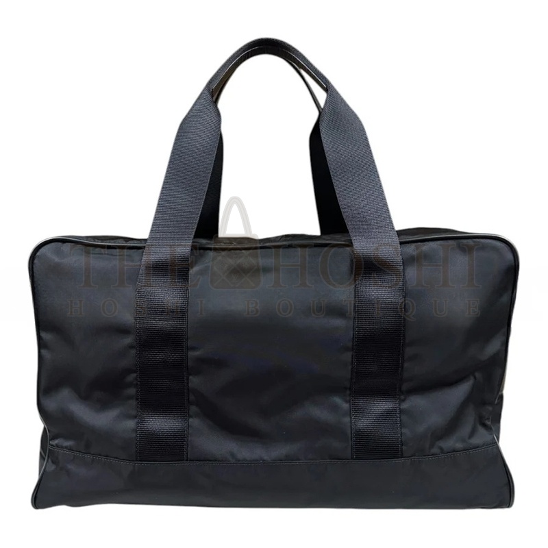 Pra*a RE-NYLON BOSTON BAG BLACK UNISEX 2VC796 (44*28*23cm) Master Quality